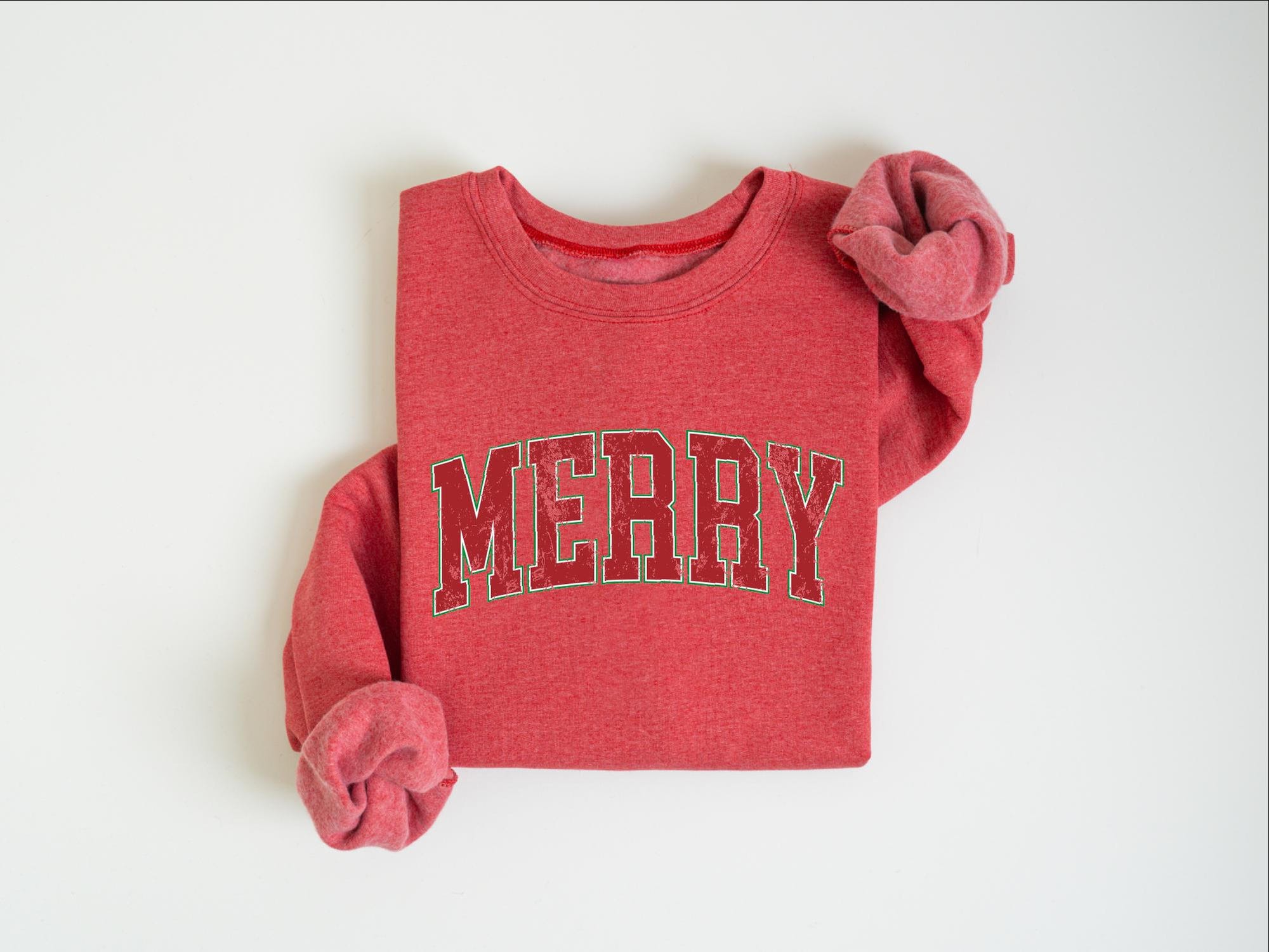 il_2000xN.7224961498_bdnw-1.jpg Retro Merry Christmas Sweatshirt : Cute Holiday Gift, Womens Xmas Graphic Tee