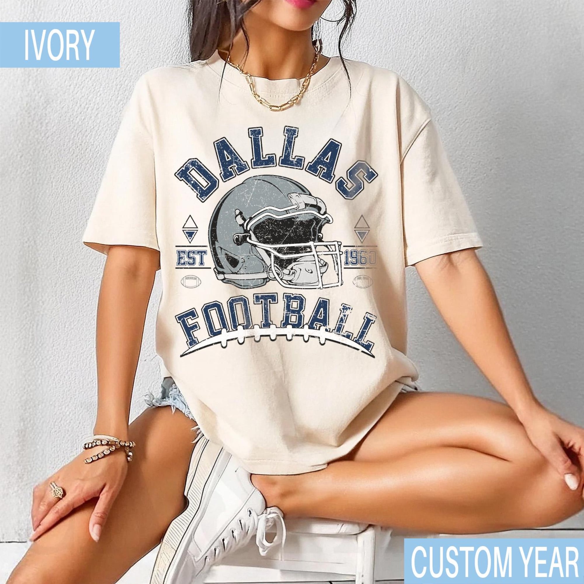 Comfort Colors® Vintage Dallas Football Sweatshirt T-Shirt,Retro Dallas Game Day Shirt,Football Fan Gift, Dallas Sports Tee