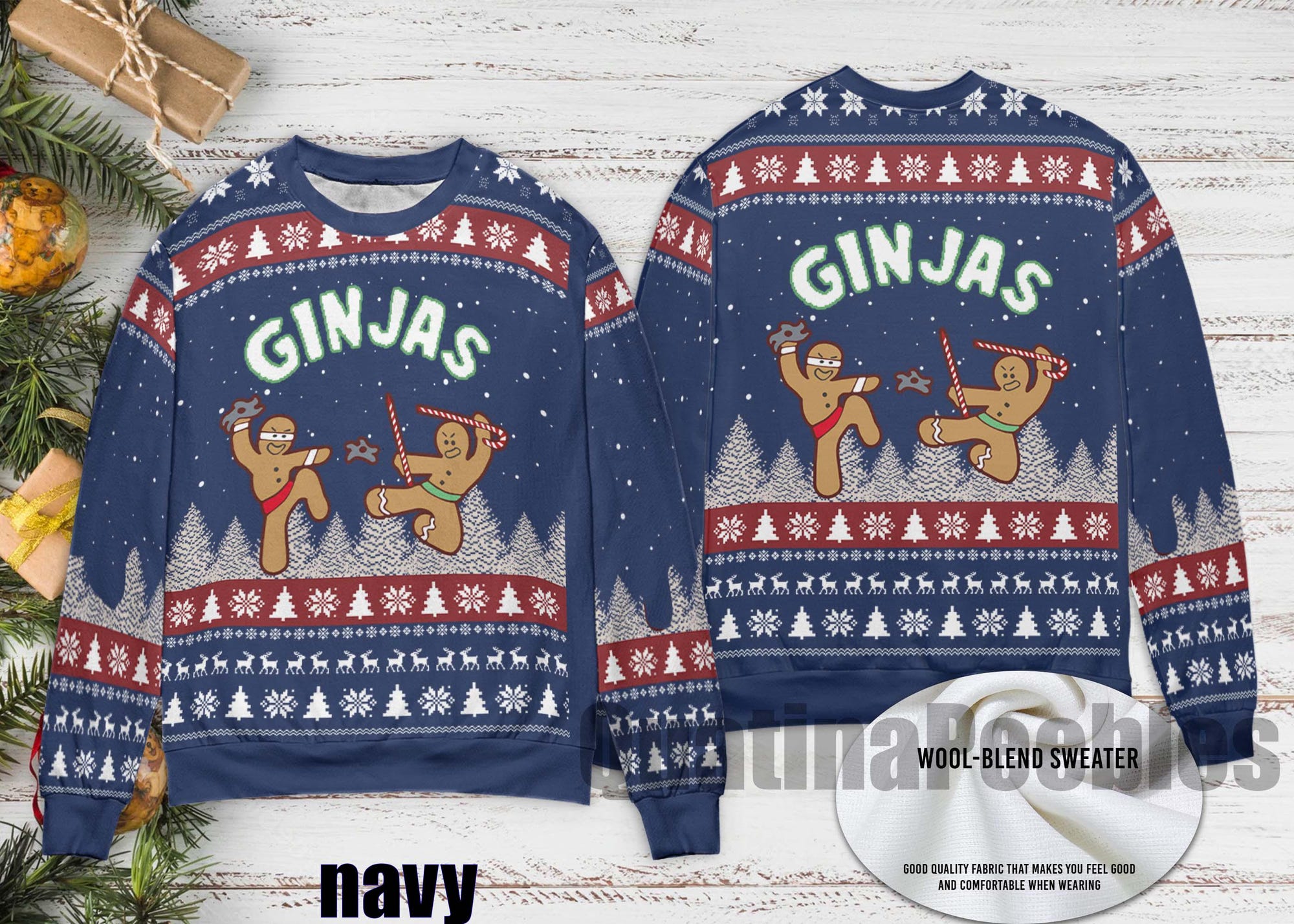 il_2000xN.7226102876_mn8m.jpg Gingerbread Christmas Ugly Sweater, Gingerbread Xmas Party Sweater, Gingerbread Unisex Funny Sweater for Family, Christmas Ugly Sweater