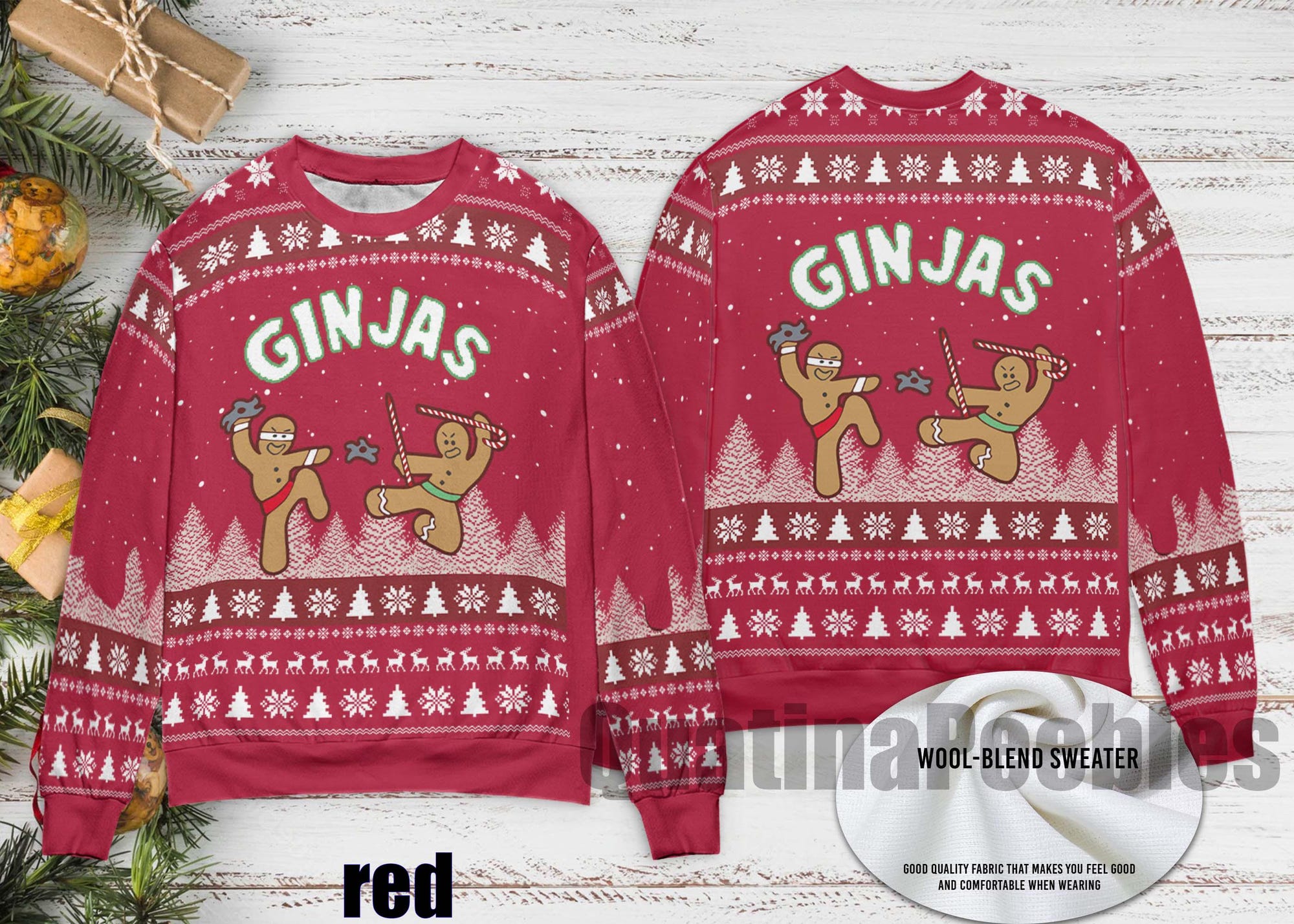 il_2000xN.7226102878_4igh.jpg Gingerbread Christmas Ugly Sweater, Gingerbread Xmas Party Sweater, Gingerbread Unisex Funny Sweater for Family, Christmas Ugly Sweater