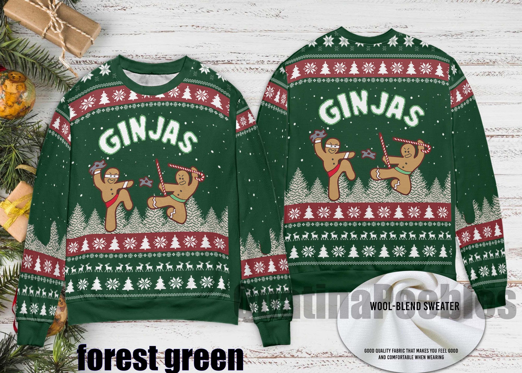 il_2000xN.7226102880_4peb.jpg Gingerbread Christmas Ugly Sweater, Gingerbread Xmas Party Sweater, Gingerbread Unisex Funny Sweater for Family, Christmas Ugly Sweater