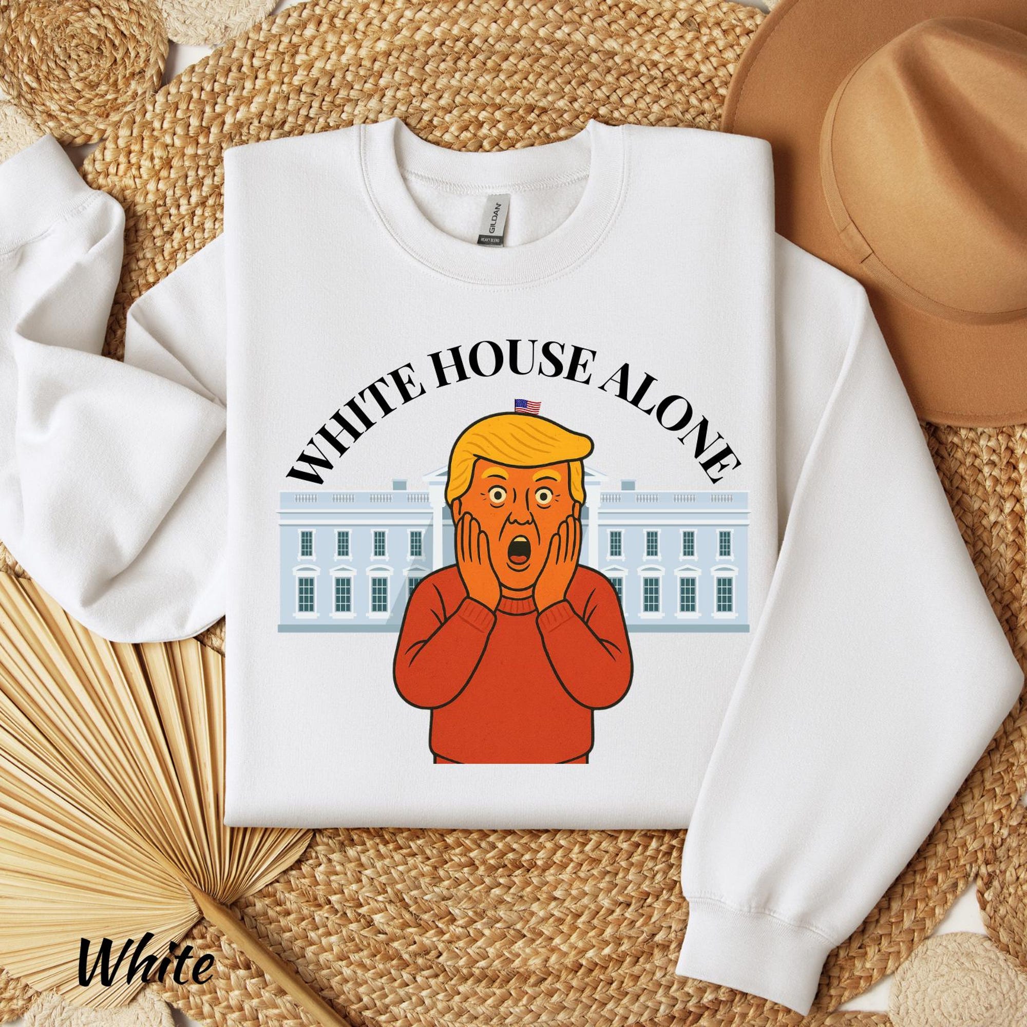 White House Alone Sweatshirt, Trump Sweatshirt,  Christmas Funny Movies Sweatshirt, Politic Sweatshirt, Family Xmas Shirt, Winter Hoodie