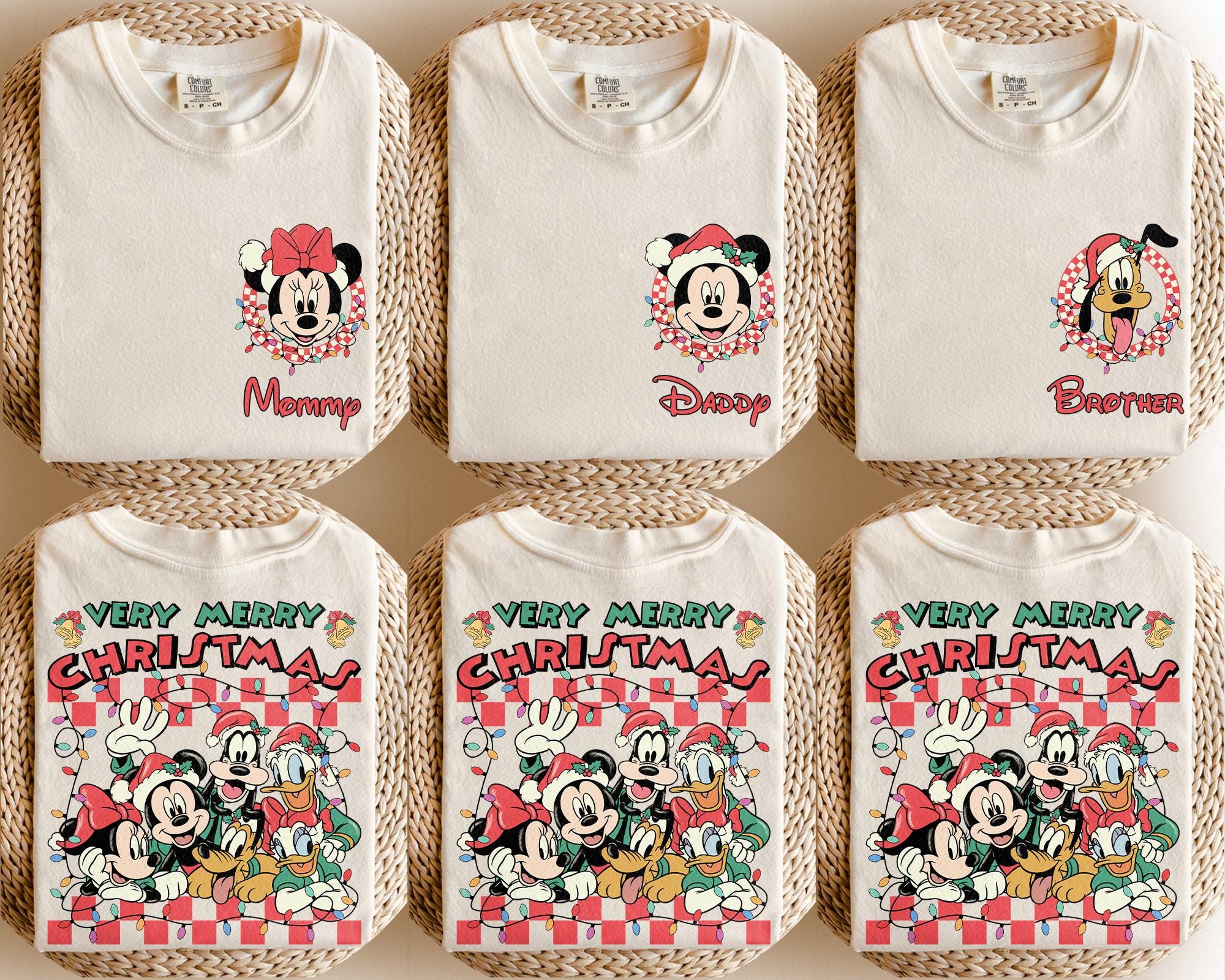 Custom Disney Christmas All Characters Shirt, Mickey’s Very Merry Christmas 2025 Shirt, Christmas Group Shirt, Disney Family Christmas Shirt