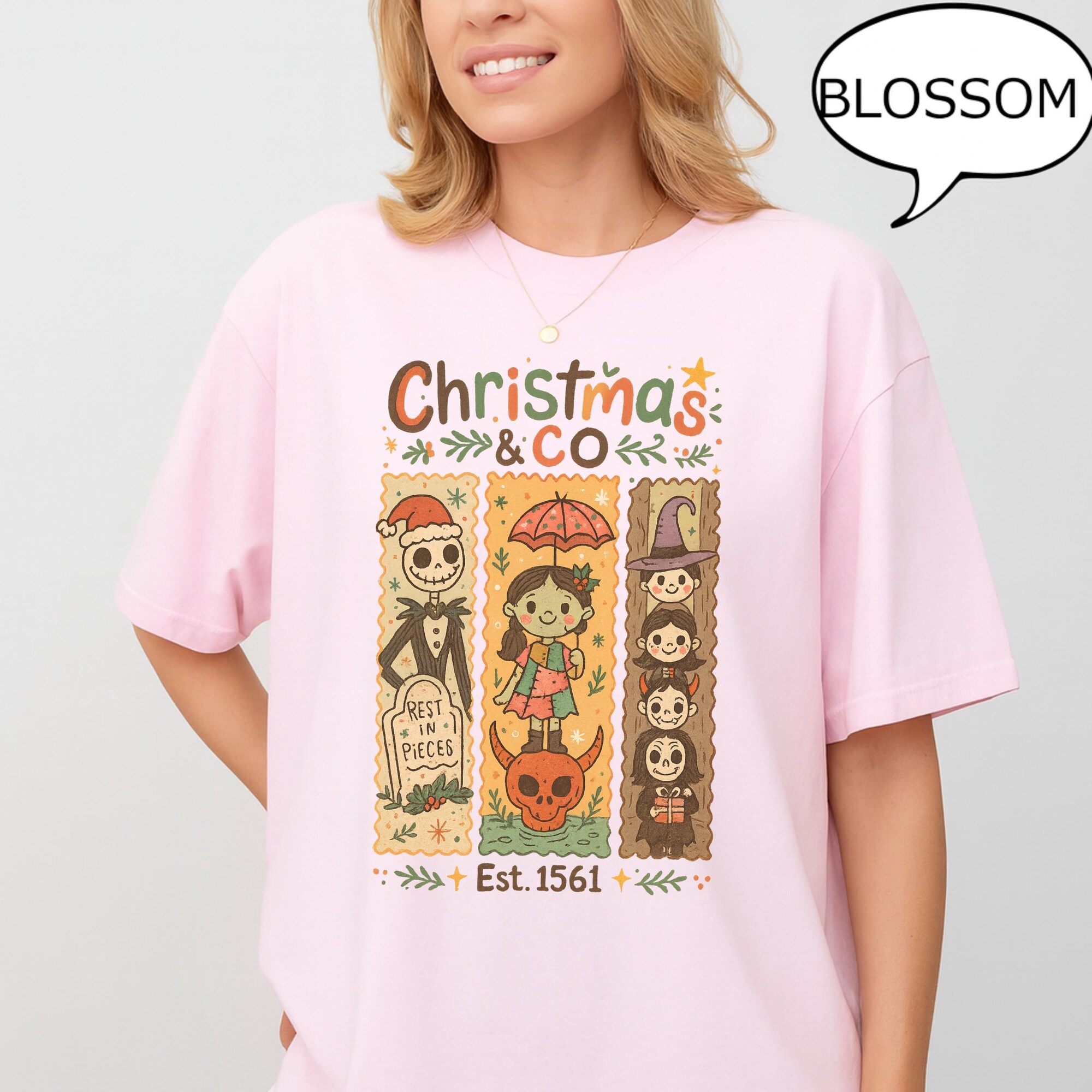 il_2000xN.7229244116_rjdq-1.jpg Comfort Colors® The Burtons Spooky Christmas Shirt, Gothic Holiday Sweatshirt, Cute Halloween Xmas T Shirt, Alternative Holiday Gift Bandana