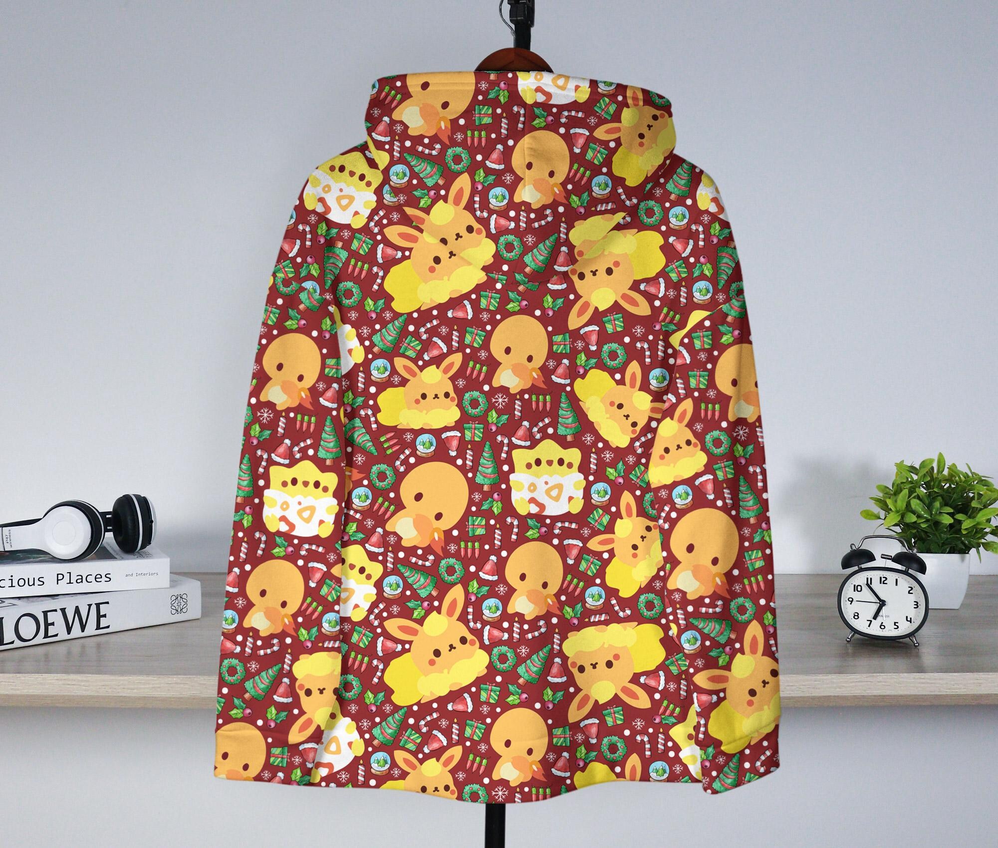 il_2000xN.7229261644_duag-3.jpg Charmander and Togepi Kawaii Hoodie, Cozy Unisex Hoodie, Cute Christmas Hoodie, Funny Sweatshirt, Trendy Holiday Gift, Graphic Hoodie