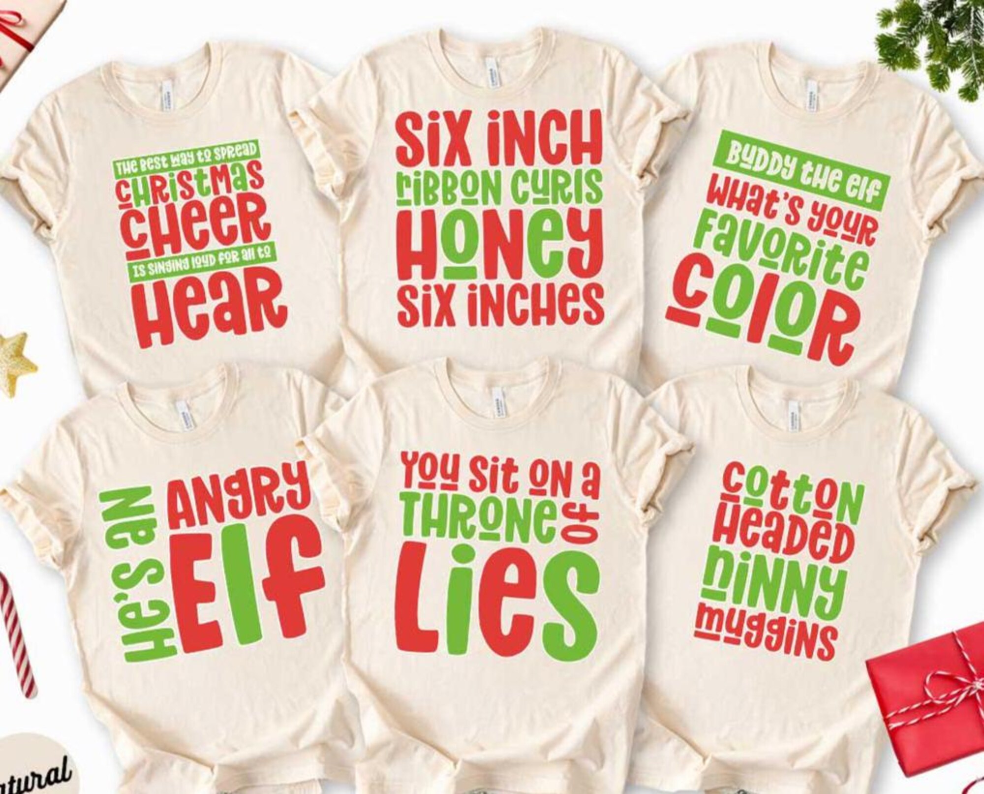 Buddy the Elf Quote Shirt: Funny Christmas Movie Matching Tee