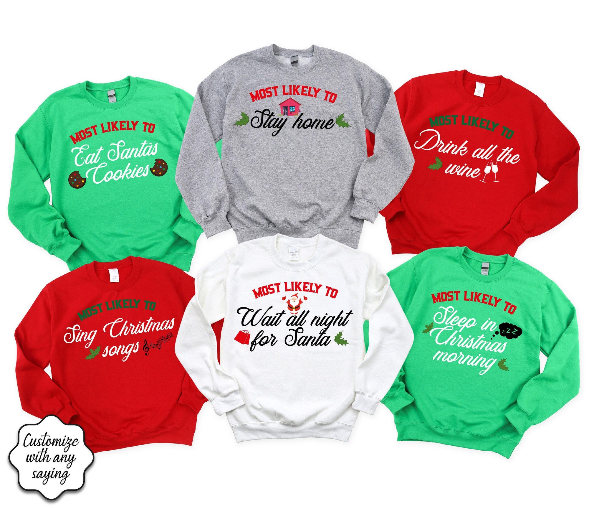 Family Christmas Sweatshirt, Most Likely to Christmas Shirt, Christmas Sweatshirt, Funny Christmas Hoodie, Custom Group Sweatshirt,