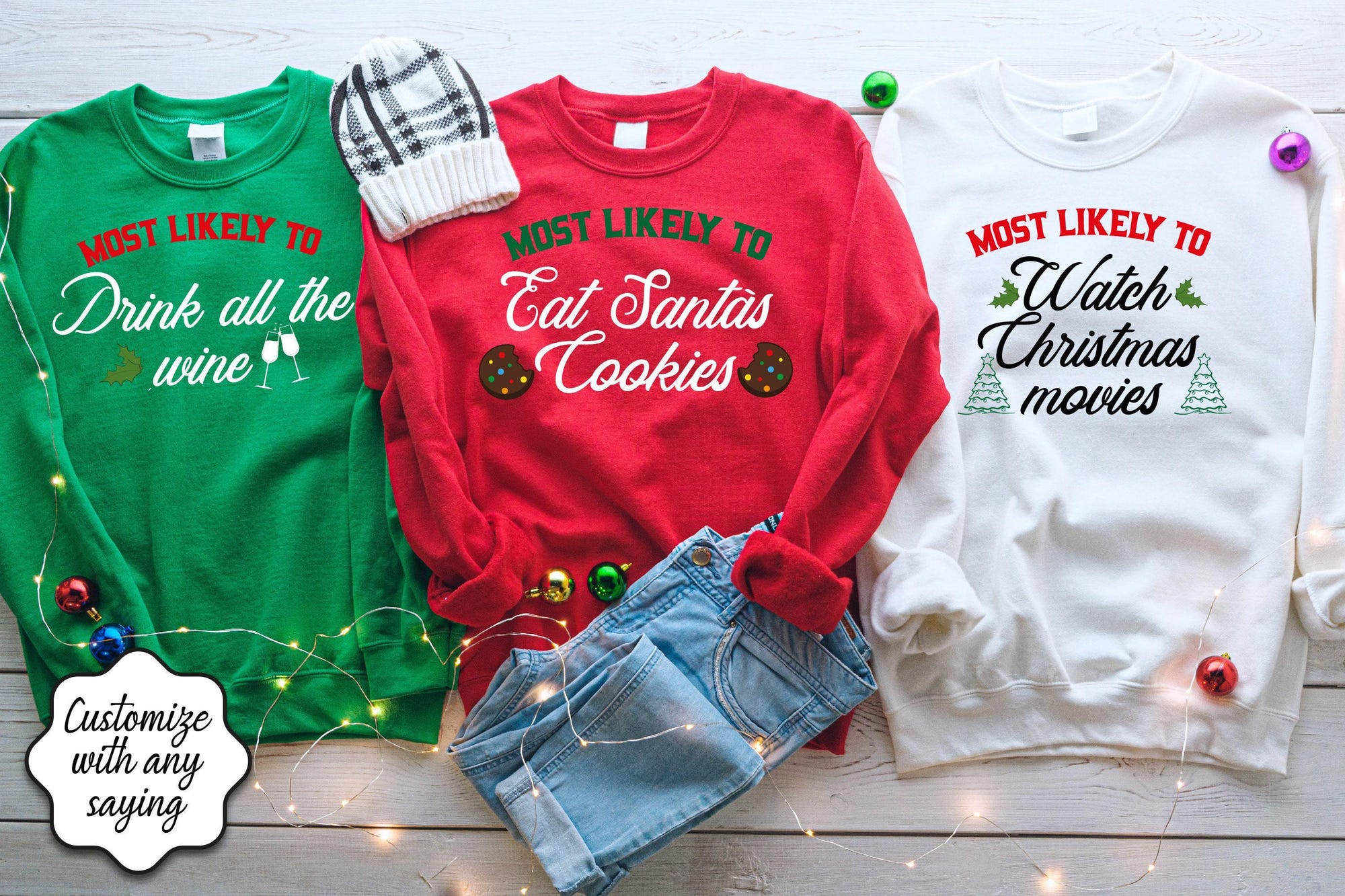 il_2000xN.7231554989_30zj-1.jpg Family Christmas Sweatshirt, Most Likely to Christmas Shirt, Christmas Sweatshirt, Funny Christmas Hoodie, Custom Group Sweatshirt,