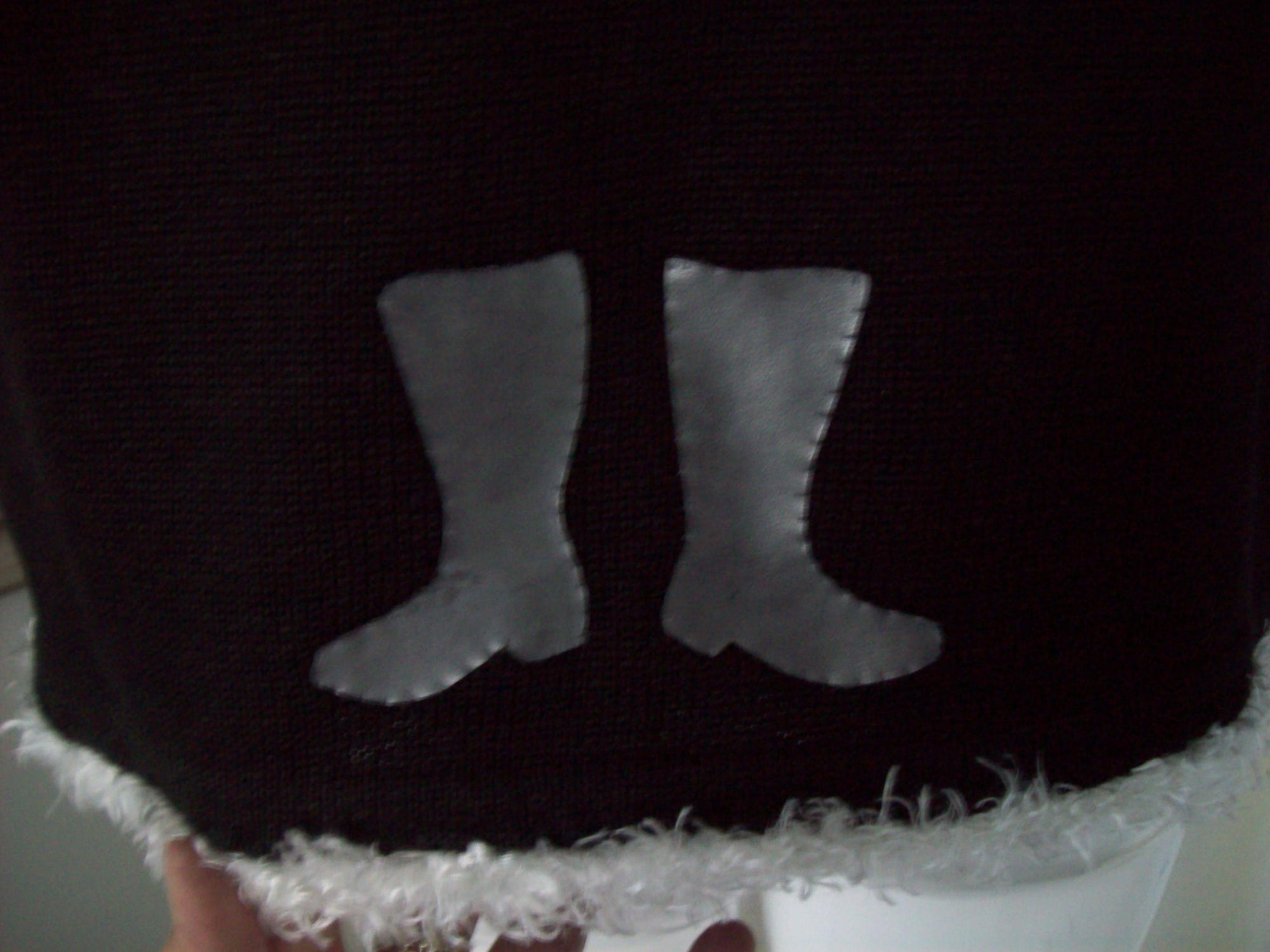 il_2000xN.7231671922_5ylf.jpg Christmas Cardigan Ugliest XMas Knitted Sweater White Furry Trim Santa Suits Shoes Pattern Red Black Christmas Party Sz XL