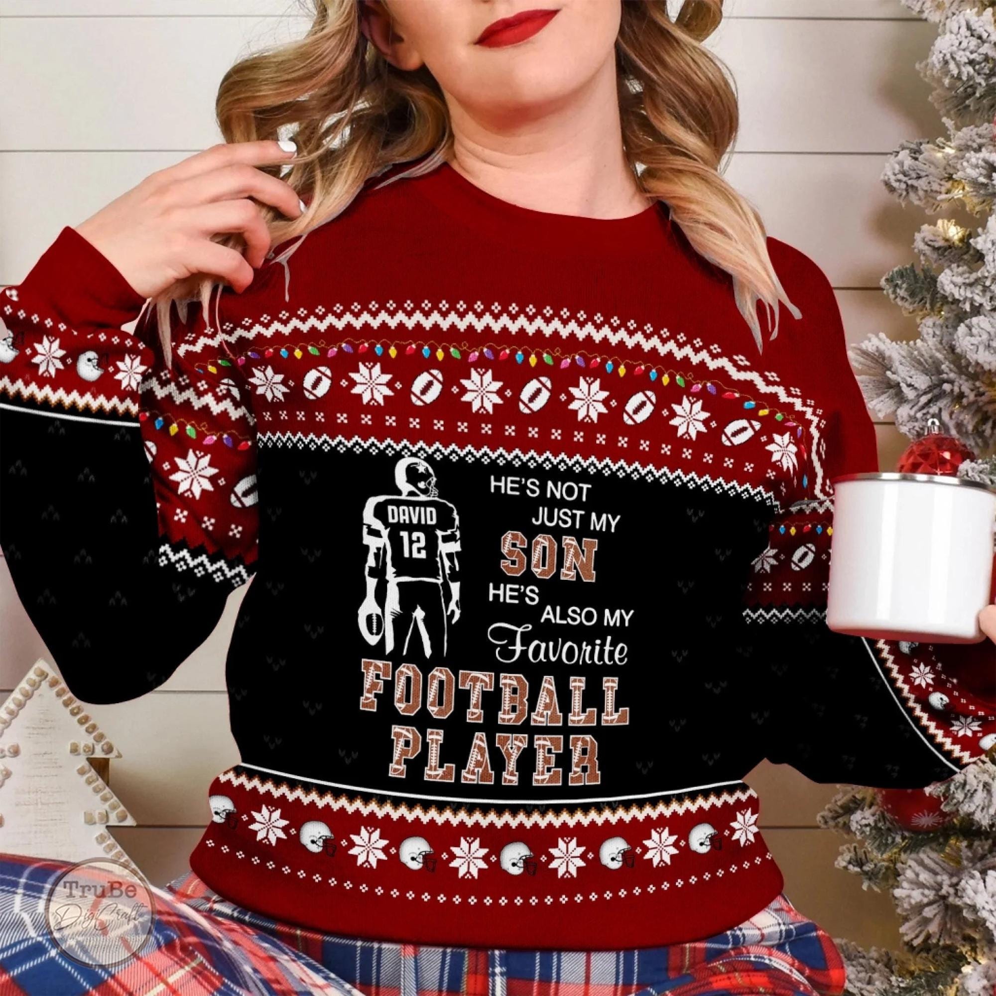 il_2000xN.7232162750_k12l.jpg Personalized Football Ugly Christmas Sweater: Custom Name & Number