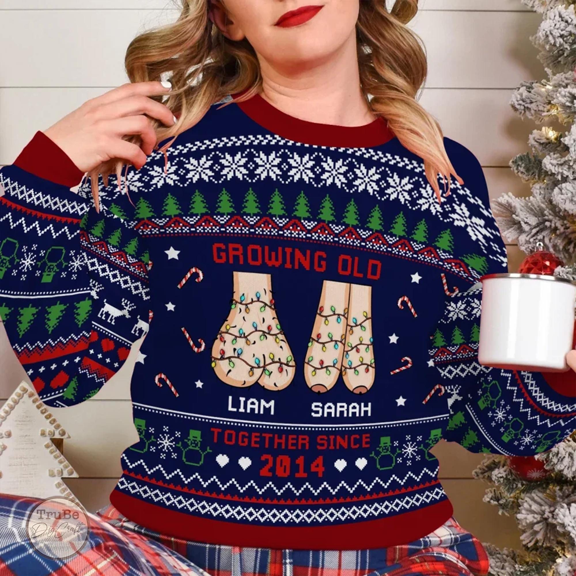 il_2000xN.7232213446_rzgs.jpg Custom 'Growing Old Together' Funny Ugly Christmas Sweater