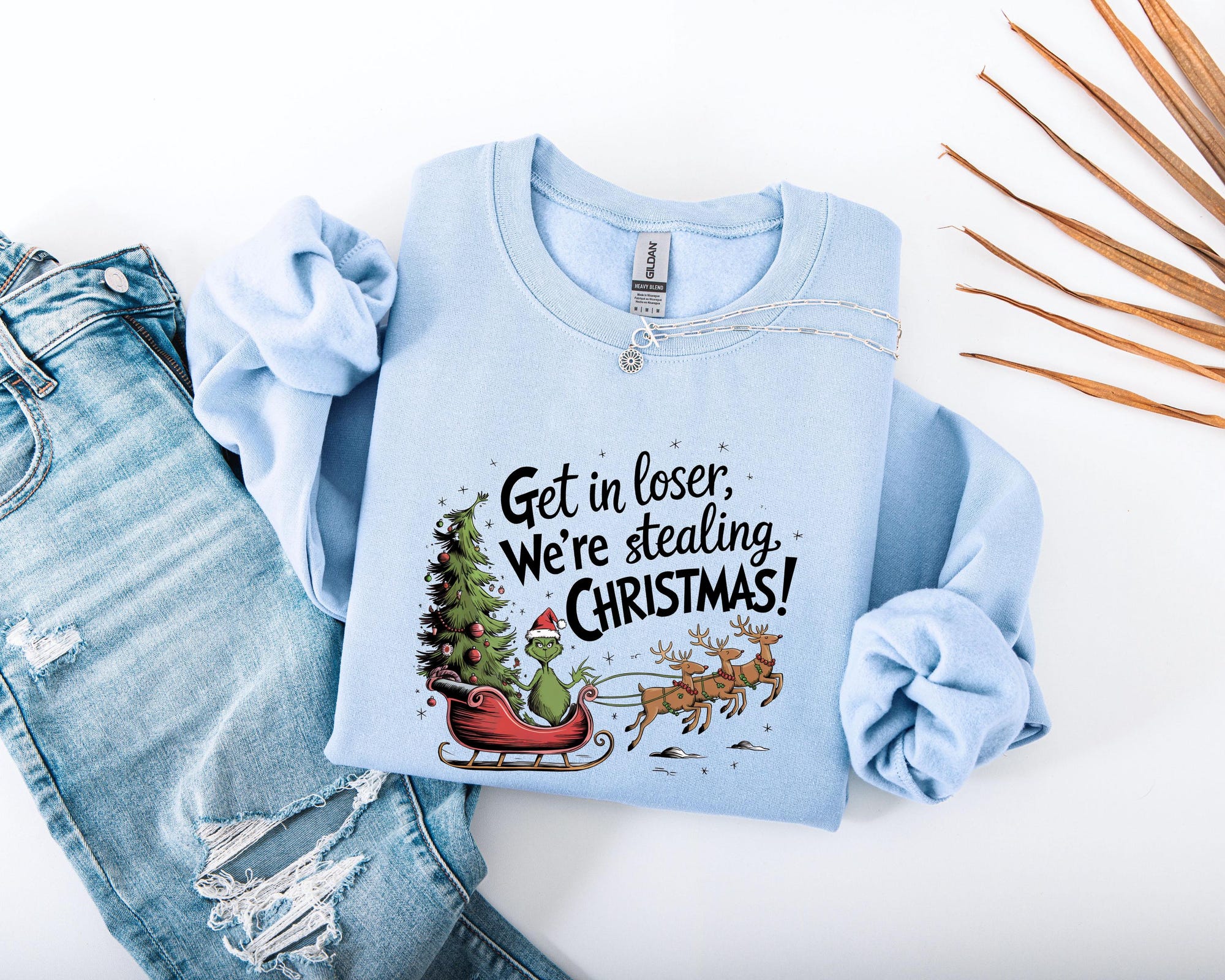 il_2000xN.7232515839_bz1q-1.jpg Get in Loser We’re Stealing Christmas Sweatshirt, Christmas Sweatshirt, Christmas Gift, Crewneck, Christmas Holiday, Funny Christmas