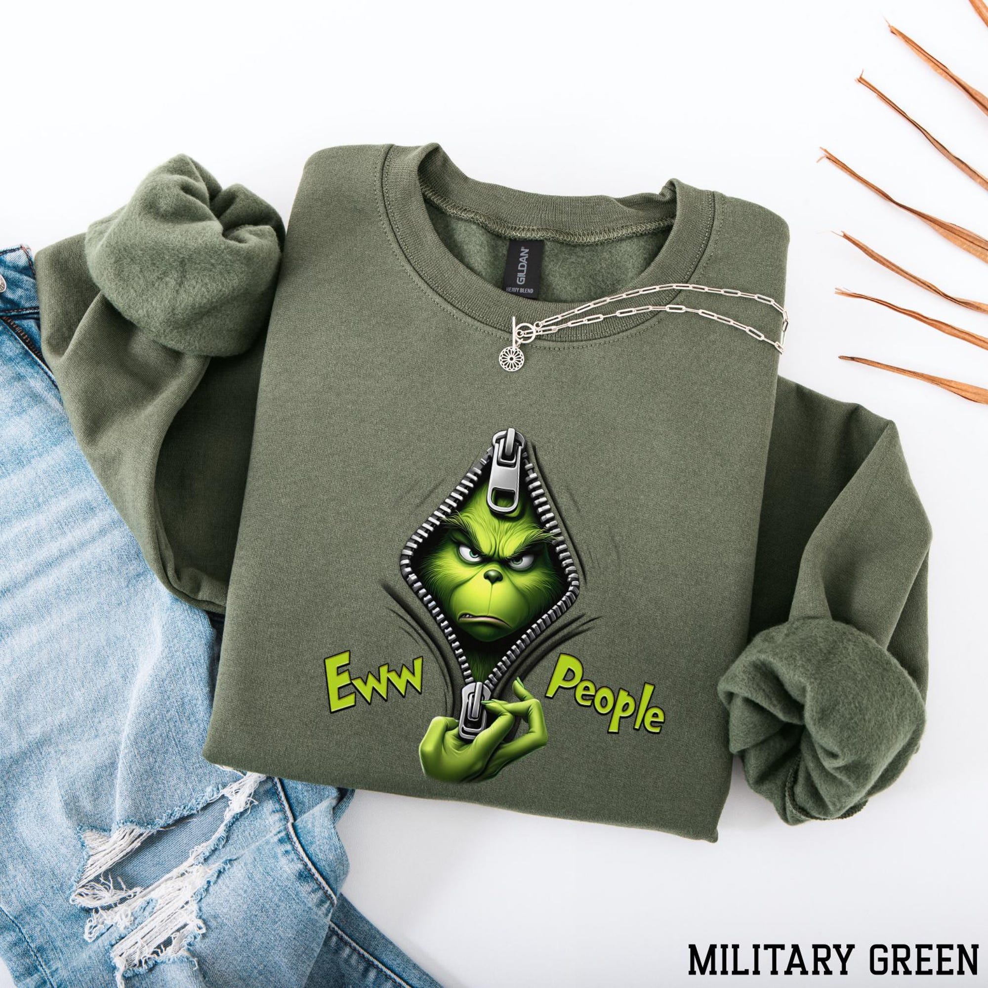 Ew People Sweatshirt, Grinch Sweatshirt, Grinchmas Sweatshirt, Christmas Grinch Shirt, Christmas Funny Grinch Sweatshirt, Ew People Shirt