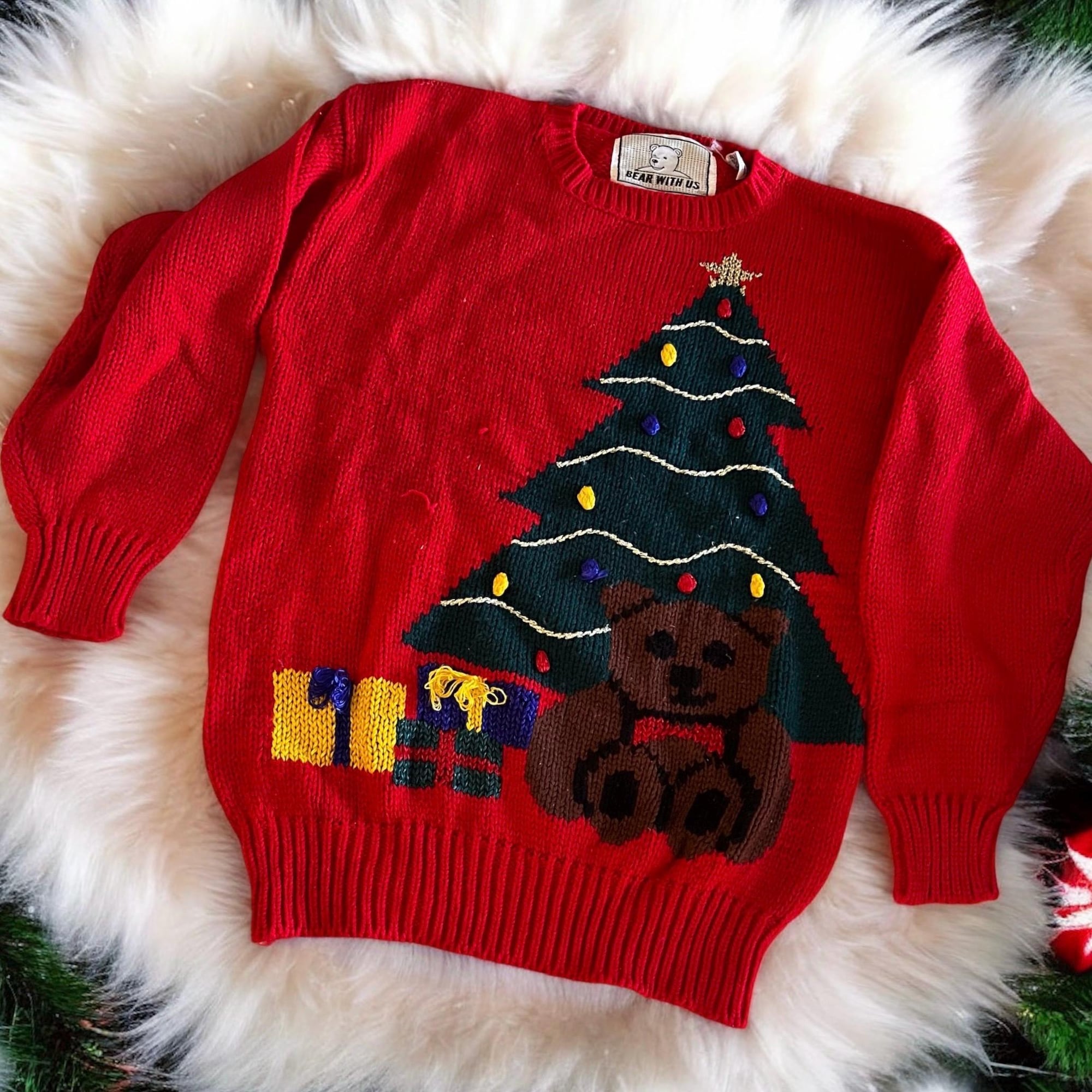 il_2000xN.7233586190_hx43.jpg Two!! Festive Vintage 80’s-90’s Christmas Bear Sweaters