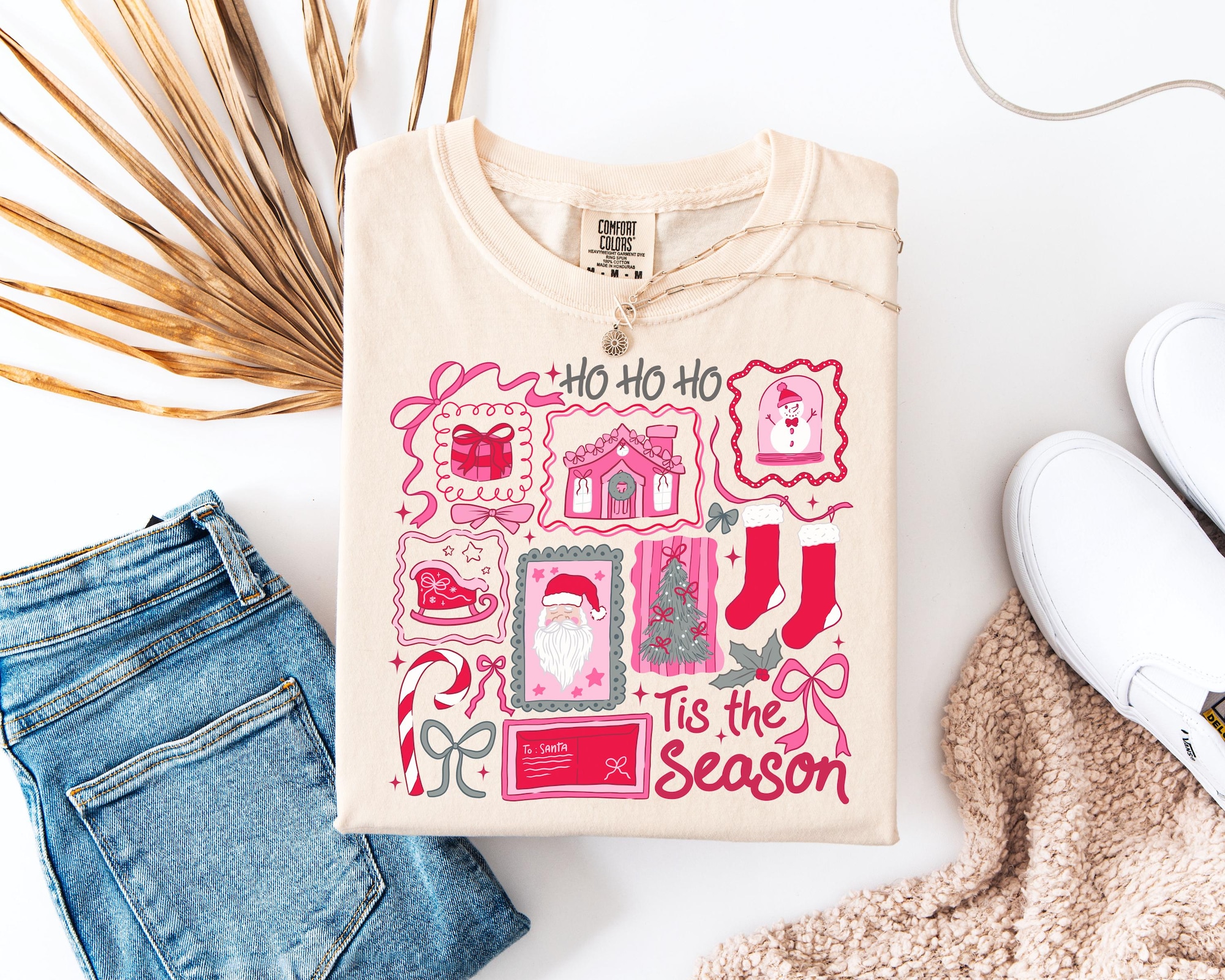 Comfort Colors® Christmas Xmas Shirt, Christmas Trees Shirt, Tis The Season Tshirt, Womens Holiday Tees, Christmas Santa Tees,Christmas Gift