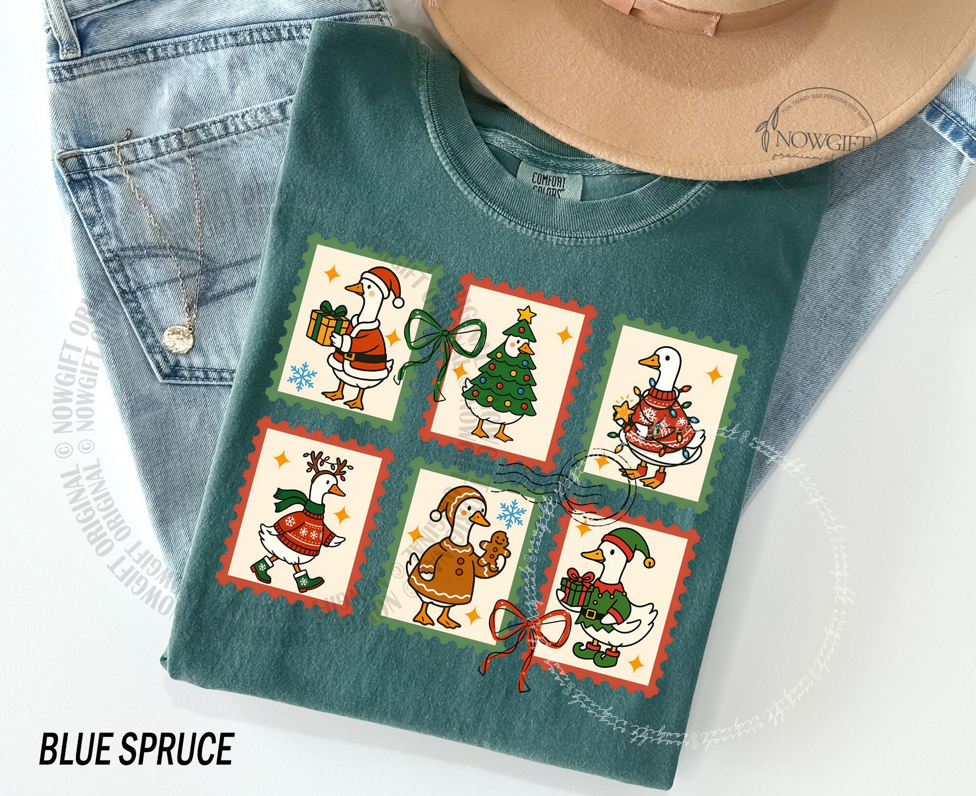 il_2000xN.7239127657_5xuw-1.jpg Christmas Xmas Shirt, Christmas Trees Shirt, Silly Goose Stamp Tshirt, Womens Holiday Tees, Christmas Season, Santa Tees, Comfort Colors®
