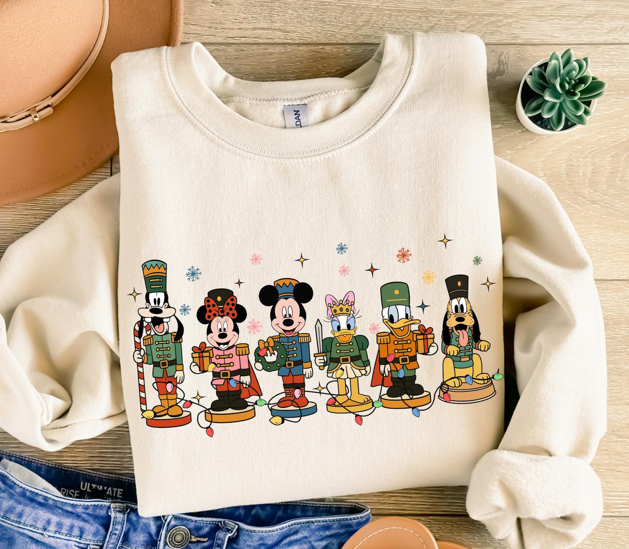 Nutcracker Disney Mickey and Friends Christmas Sweatshirt: Disneyland Family Gift, Very Merry Christmas