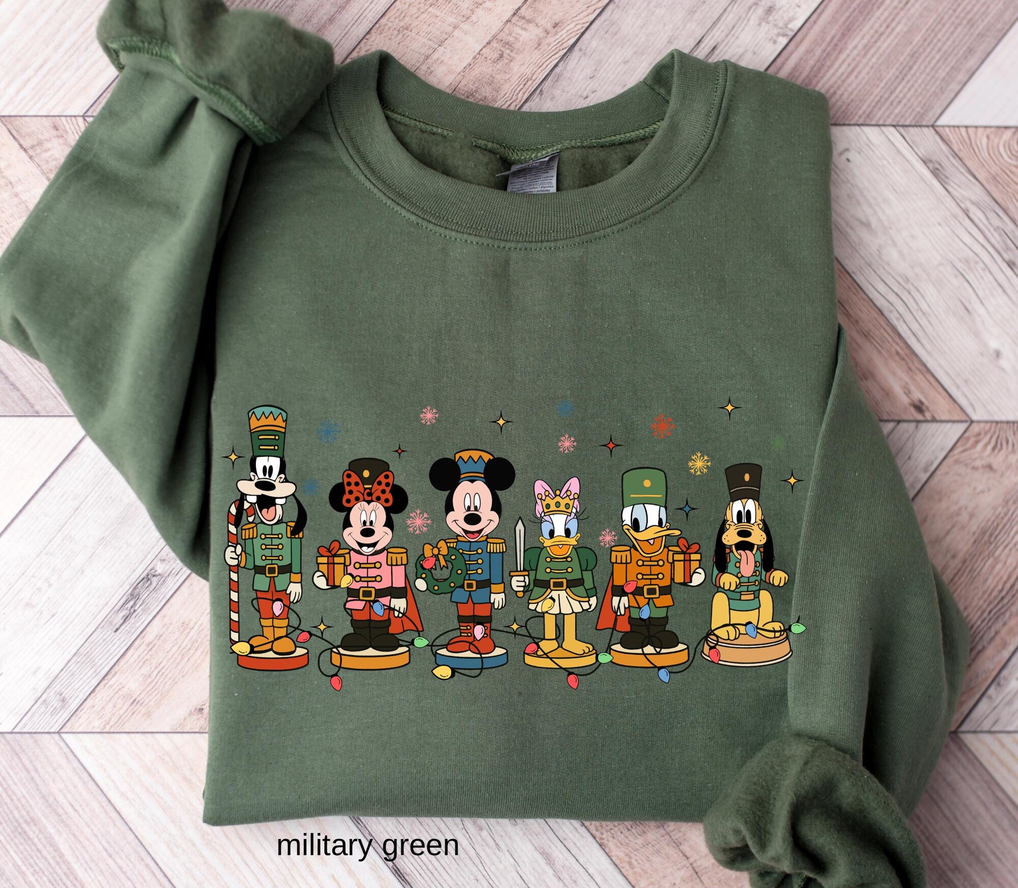 il_2000xN.7240312595_5vok-1.jpg Nutcracker Disney Mickey and Friends Christmas Sweatshirt: Disneyland Family Gift, Very Merry Christmas