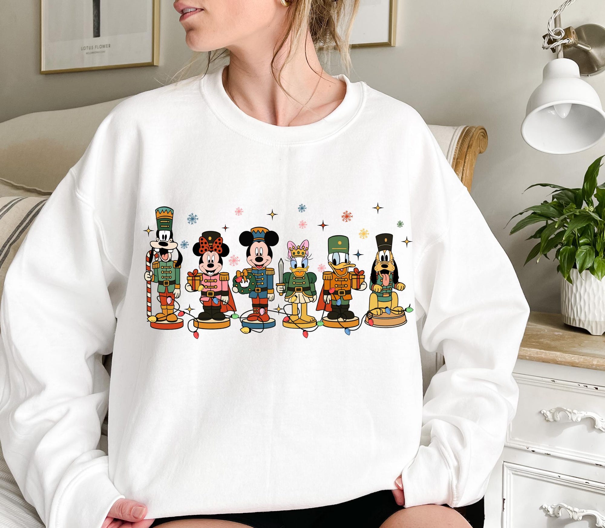 il_2000xN.7240312671_7pqh-1.jpg Nutcracker Disney Mickey and Friends Christmas Sweatshirt: Disneyland Family Gift, Very Merry Christmas