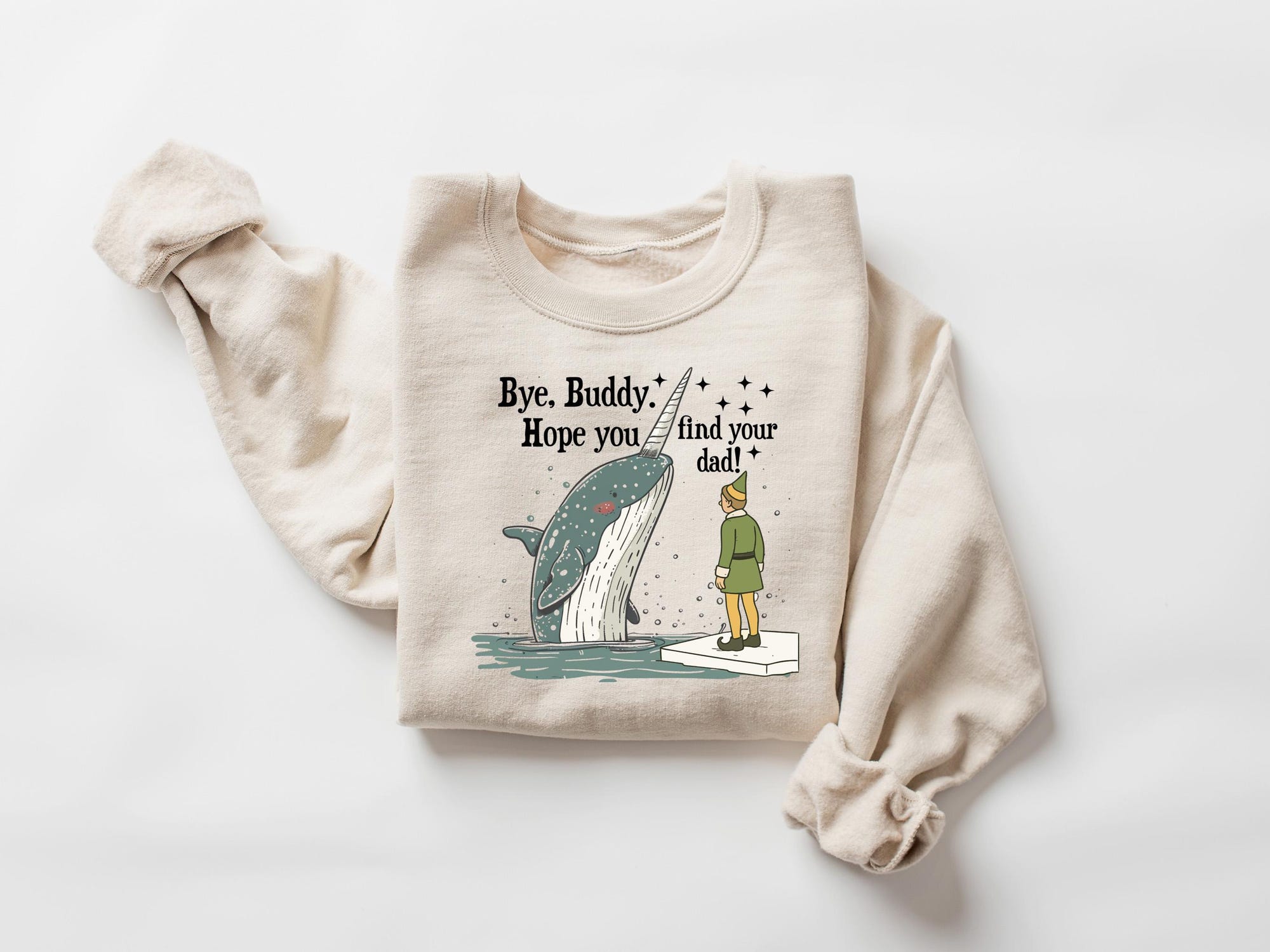 Buddy The Elf Bye Buddy Hope You Find Your Dad Christmas Lights T-Shirt, Christmas Classic Movie Shirt ,Buddy The Elf Christmas Gift