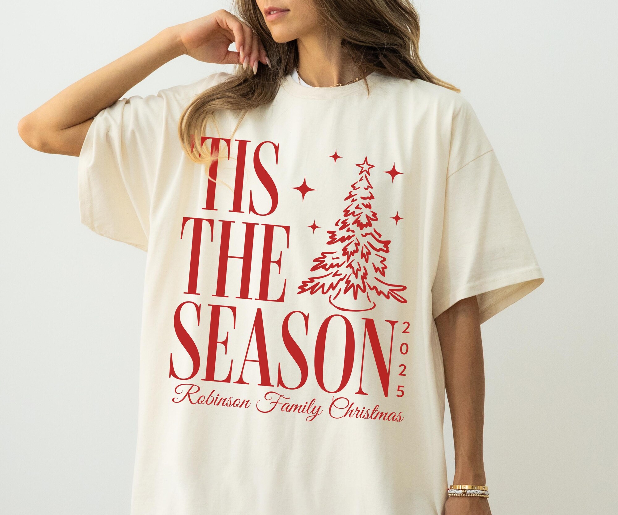 Custom Name Family Christmas T-Shirts: Social Club Matching Comfort Colors Shirts