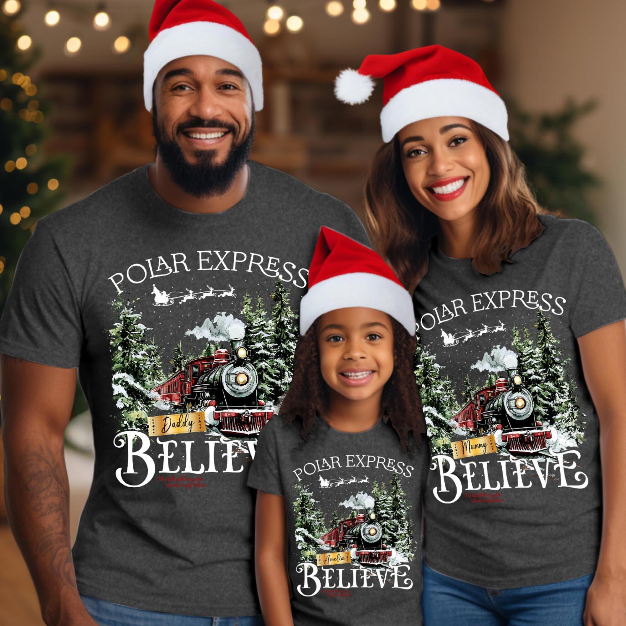 il_2000xN.7242770370_djkg-1.jpg Personalised Christmas Polar Express Family Shirts, All Aboard Believe Christmas Tee, Holiday Matching Outfit, Custom Family Xmas Top T-5085