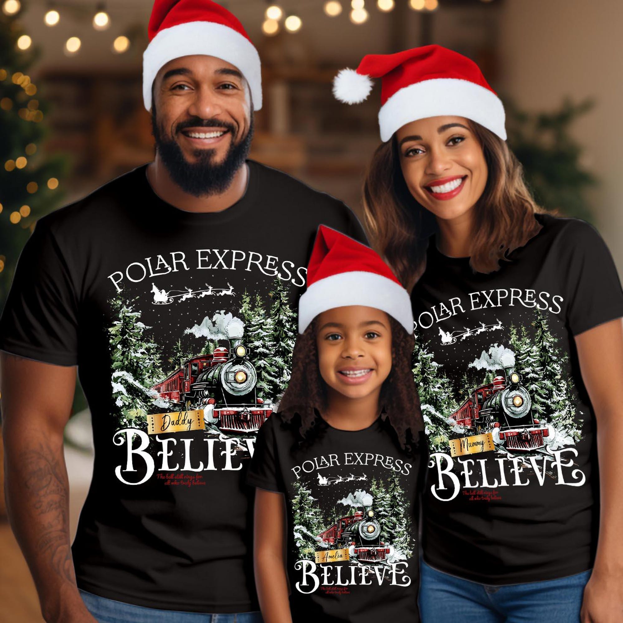 il_2000xN.7242770376_rzeo-1.jpg Personalised Christmas Polar Express Family Shirts, All Aboard Believe Christmas Tee, Holiday Matching Outfit, Custom Family Xmas Top T-5085