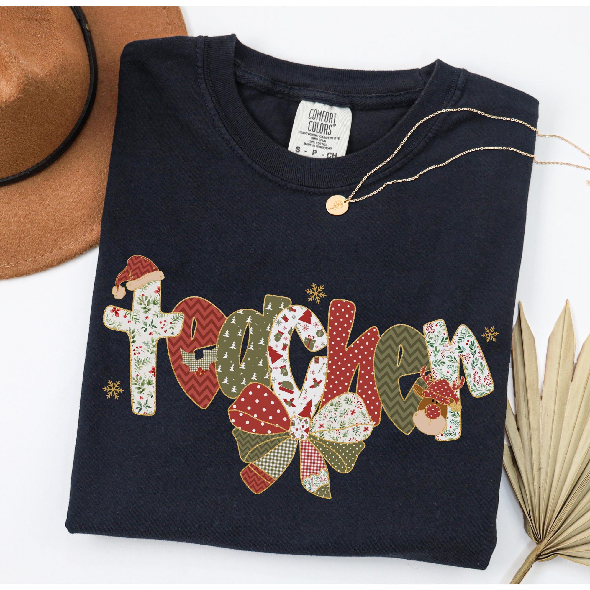 Christmas Teacher Shirt, Holiday Teacher TShirt, Xmas Teacher T-Shirt, Festive Teacher Tee, Comfort Colors Shirt, Gift for School Staff