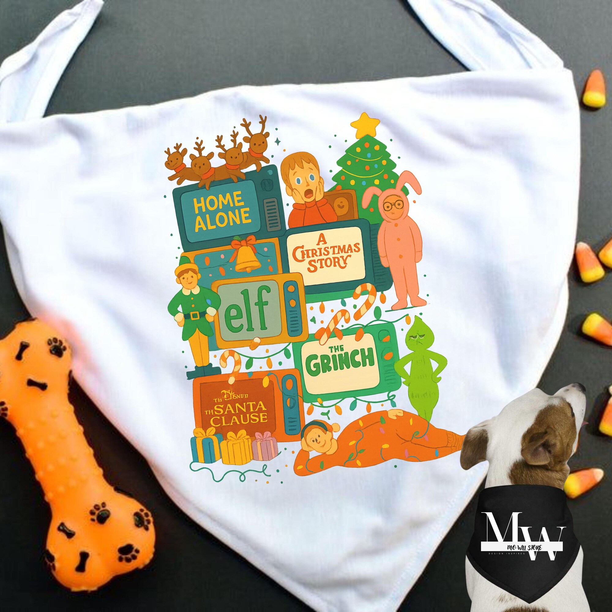 il_2000xN.7245438196_lqv0-1.jpg Comfort Colors ® Christmas Movie Shirt A Christmas Story Santa Clause Sweatshirt Funny Holiday Graphic Tee, Retro Christmas Shirt Bandana