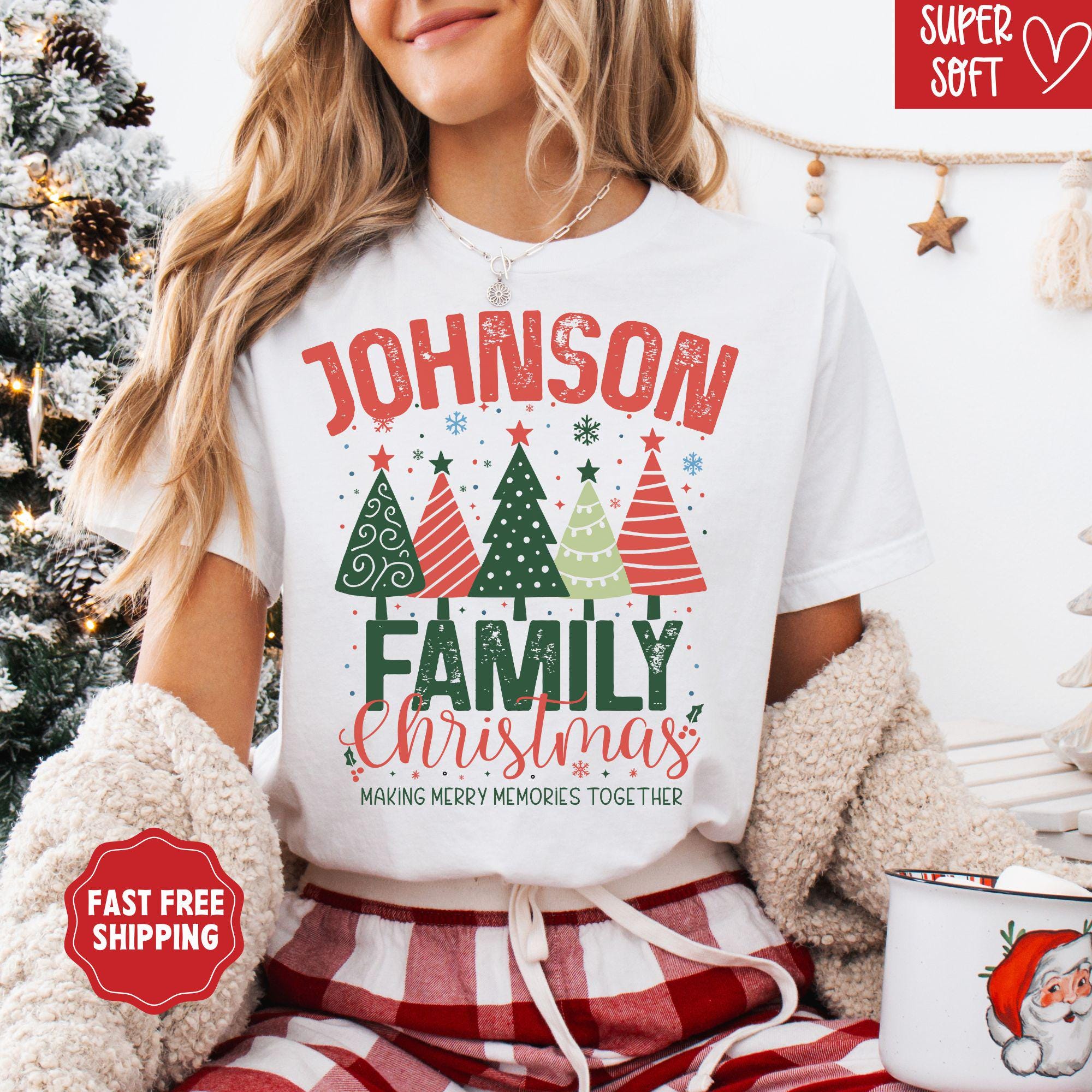 il_2000xN.7246467927_7h9l.jpg Matching Family Christmas Shirts, Custom Family Christmas Shirts, Personalized Name Christmas Family Shirt, Matching Xmas Tees