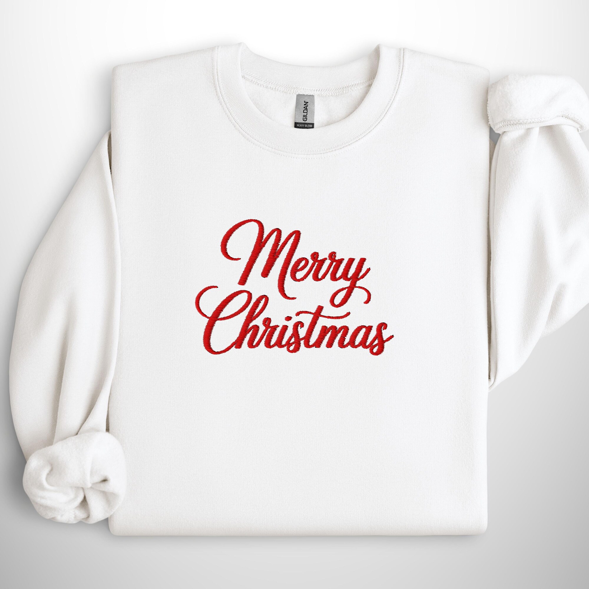 Embroidery Merry Christmas Sweatshirt, Merry Christmas Sweatshirt, Embroidery Christmas Crewneck, Merry Christmas Shirt