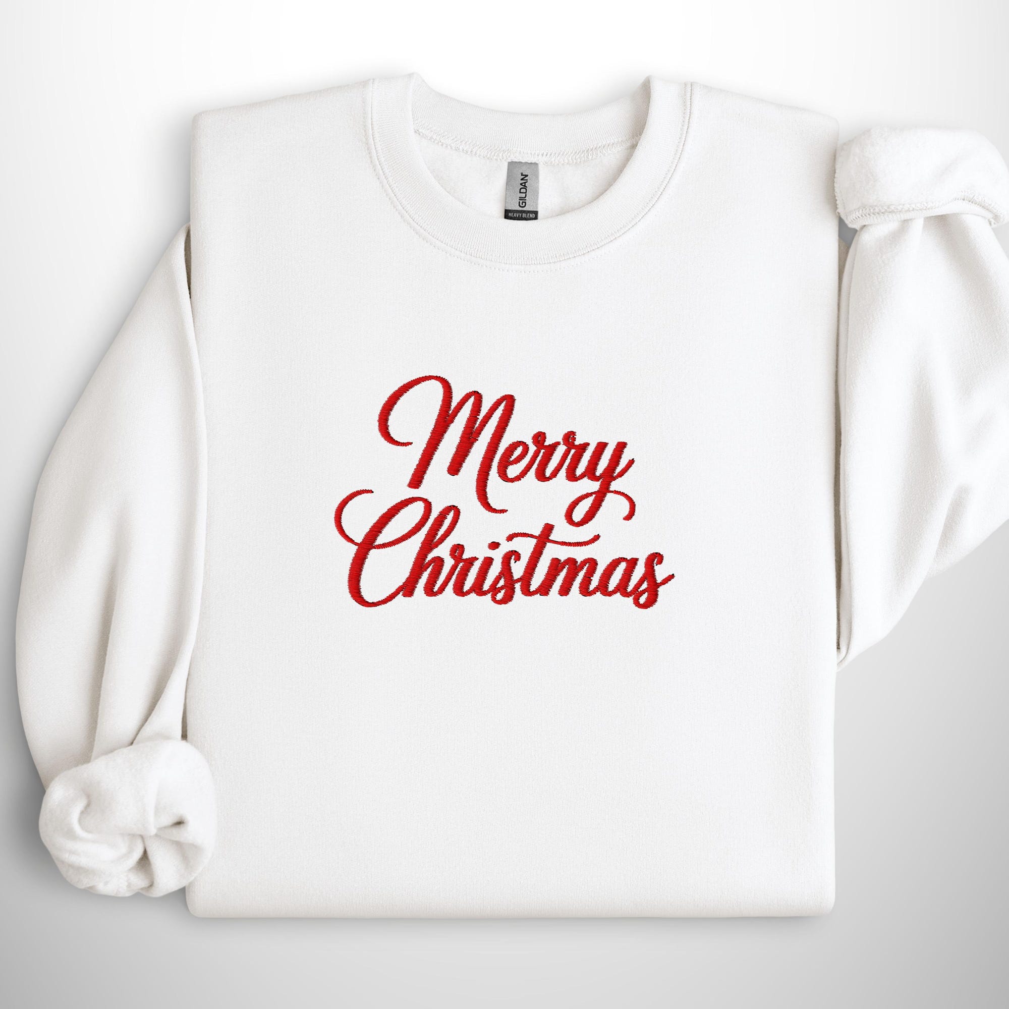 Embroidery Merry Christmas Sweatshirt, Merry Christmas Sweatshirt, Embroidery Christmas Crewneck, Merry Christmas Shirt
