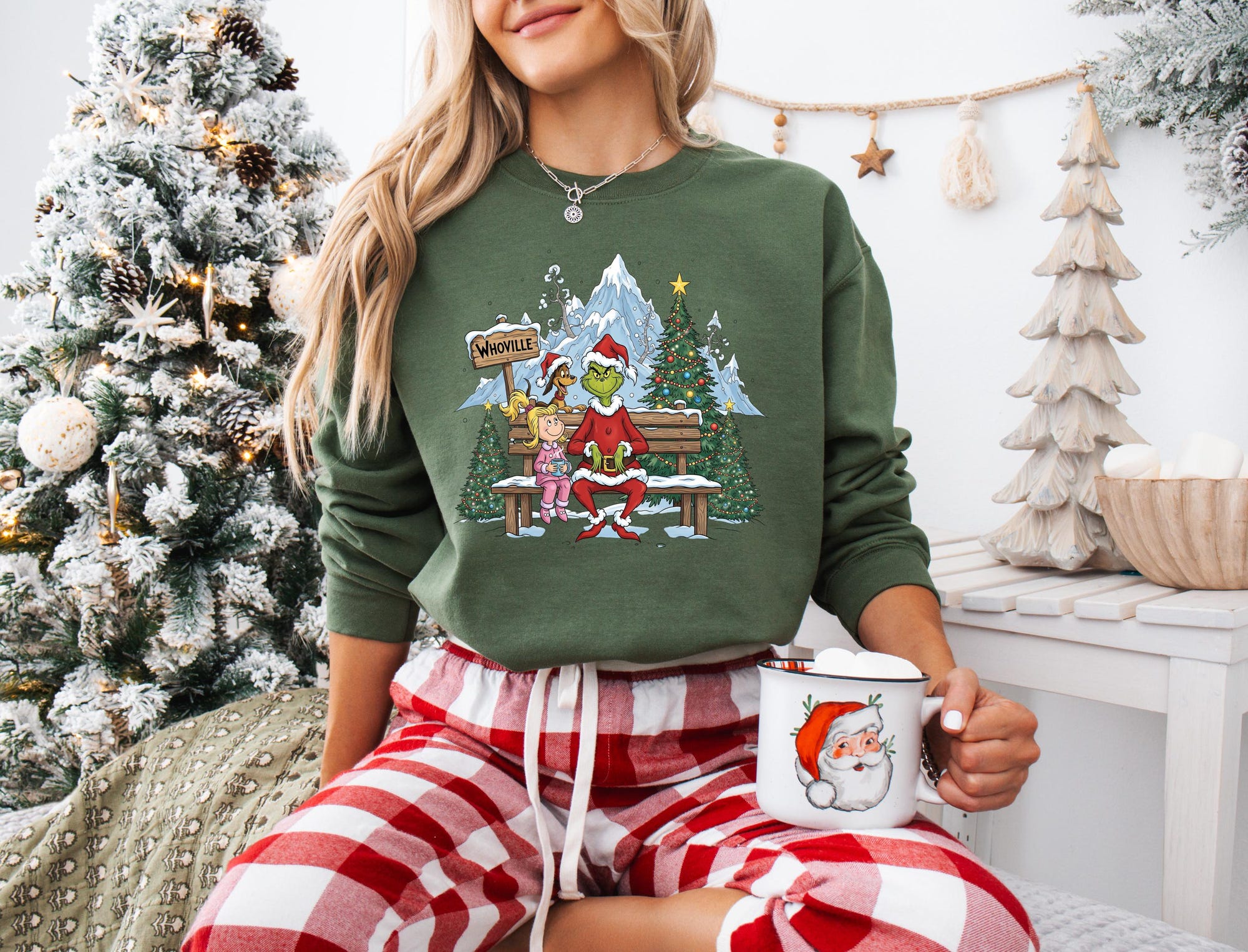 Grinch Christmas Shirt, Whoville Christmas Sweatshirt, Grinchmas Sweatshirt, Funny Grinch Xmas Shirt, Family Christmas Crewneck