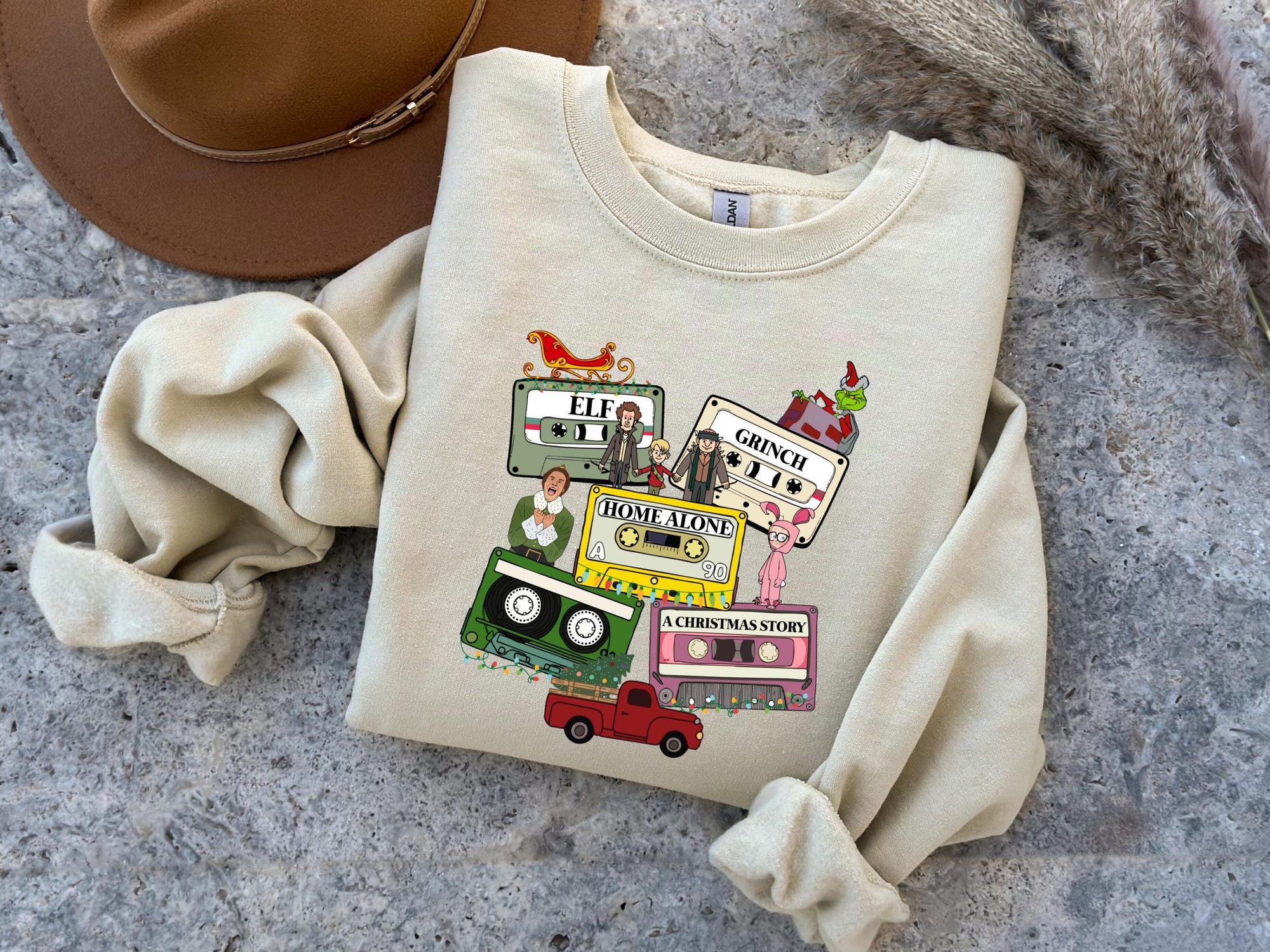 Christmas Nostalgic VCS Movies Shirt, Trendy Christmas Movies Tee, Home Alone Grinch Shirt, Retro Christmas Sweatshirt, Christmas Shirt, 329