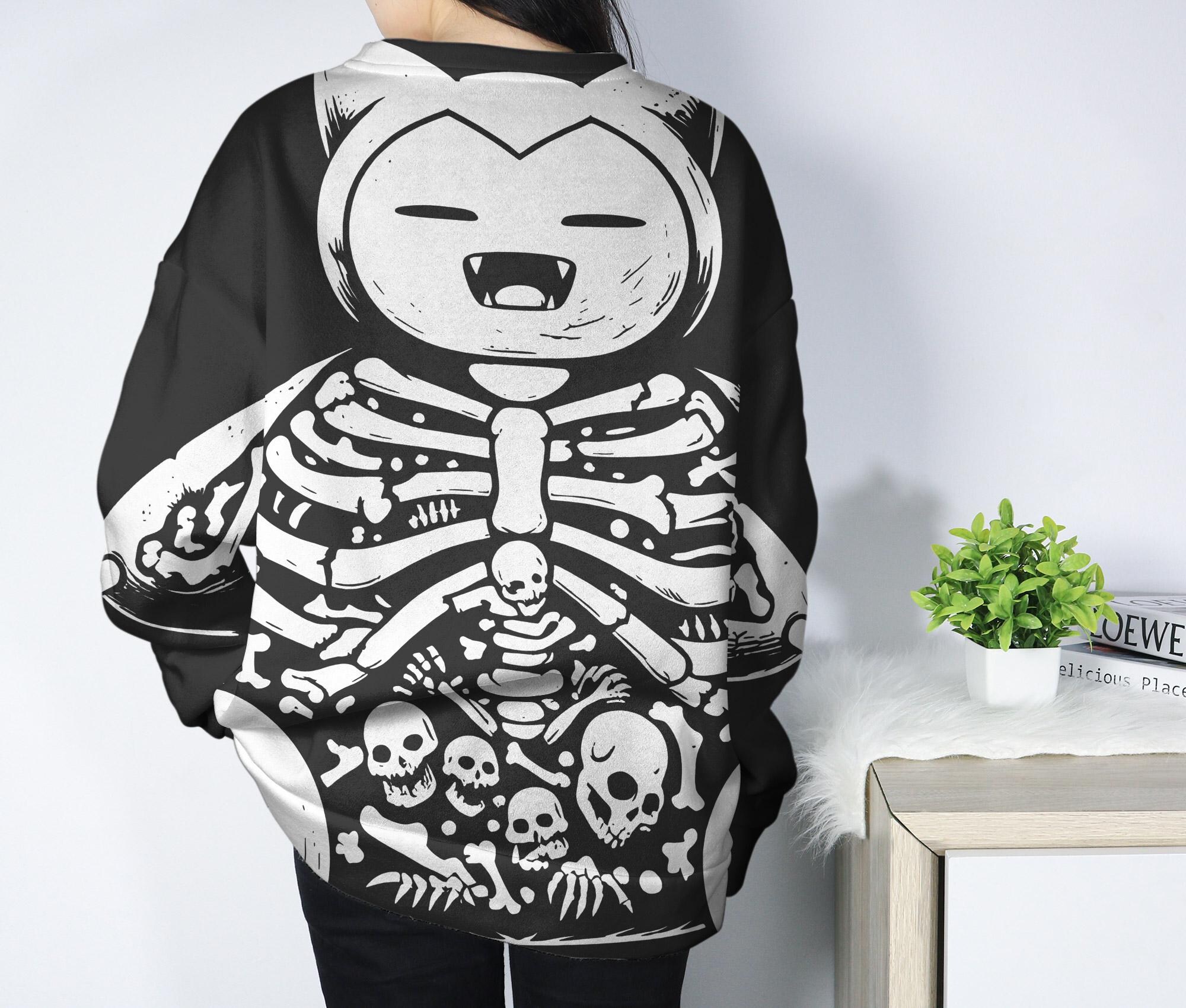il_2000xN.7248925828_lnw5-1.jpg Snorlax Hoodie, Skeleton Graphic Hoodie, Kawaii Unisex Sweatshirt, Cute Crewneck Pullover, Funny Cozy Hoodie, Snorlax Shirt Gifts