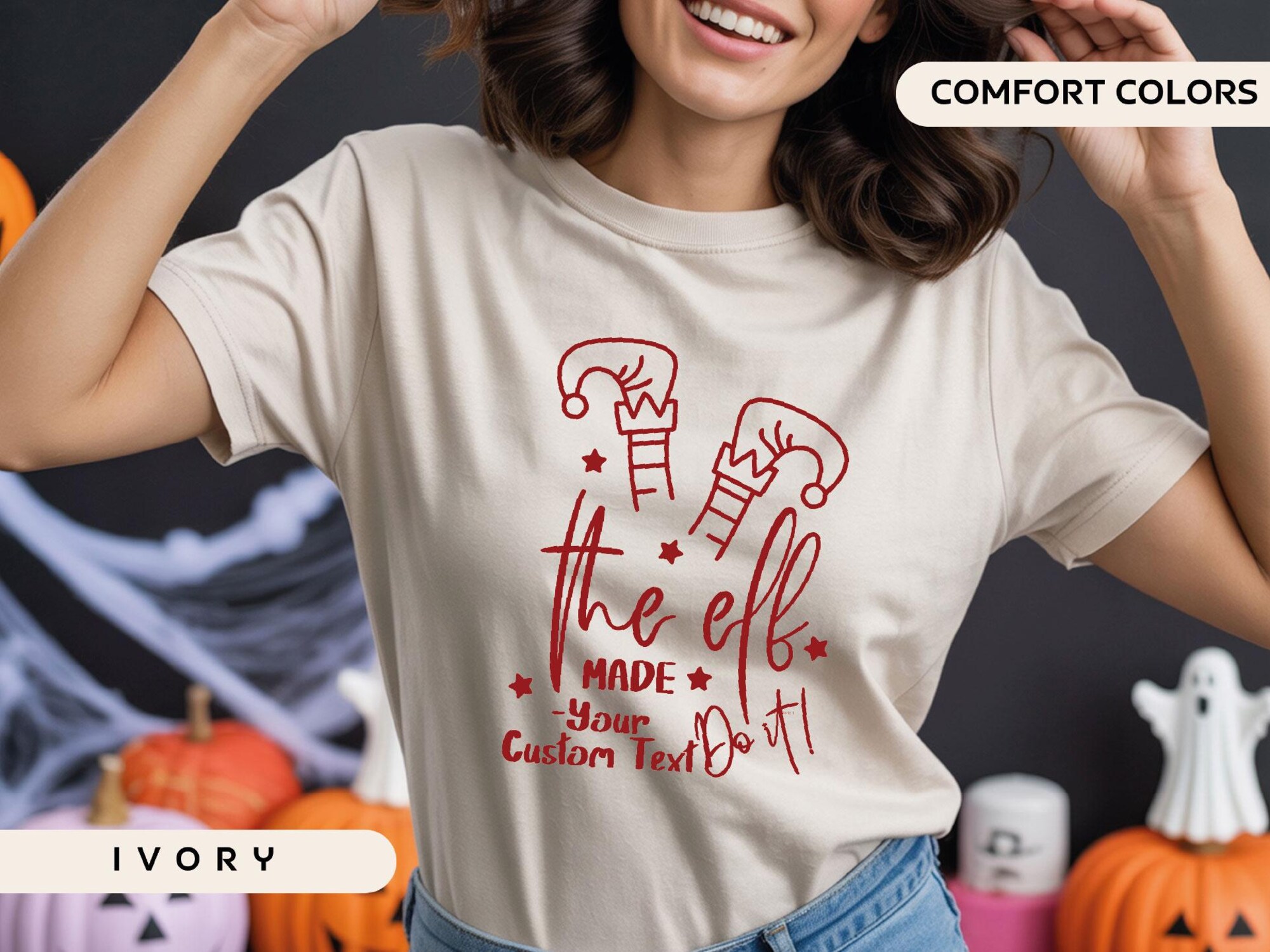 il_2000xN.7250097140_if2g-1.jpg Custom Christmas The Elf Shirt :Christmas Family Matching Comfort Colors T-Shirt