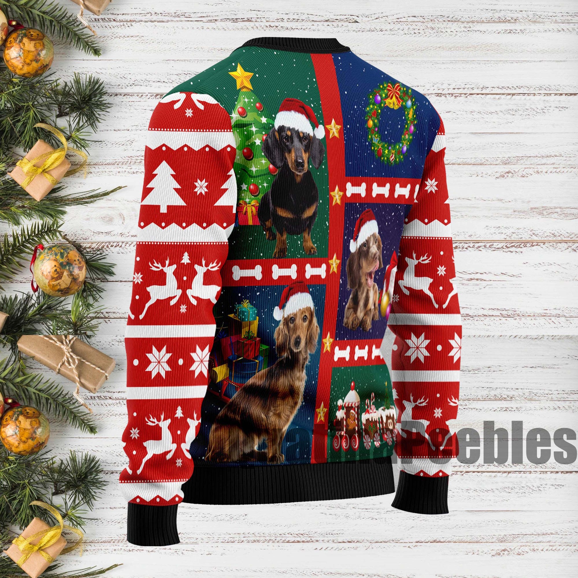 il_2000xN.7250741677_p3bq.jpg Cute Dachshund Ugly Christmas Sweater, Funny Holiday Sweater With Dachshund, Ugly Christmas Sweater, Xmas Sweater, Gift For Men Women