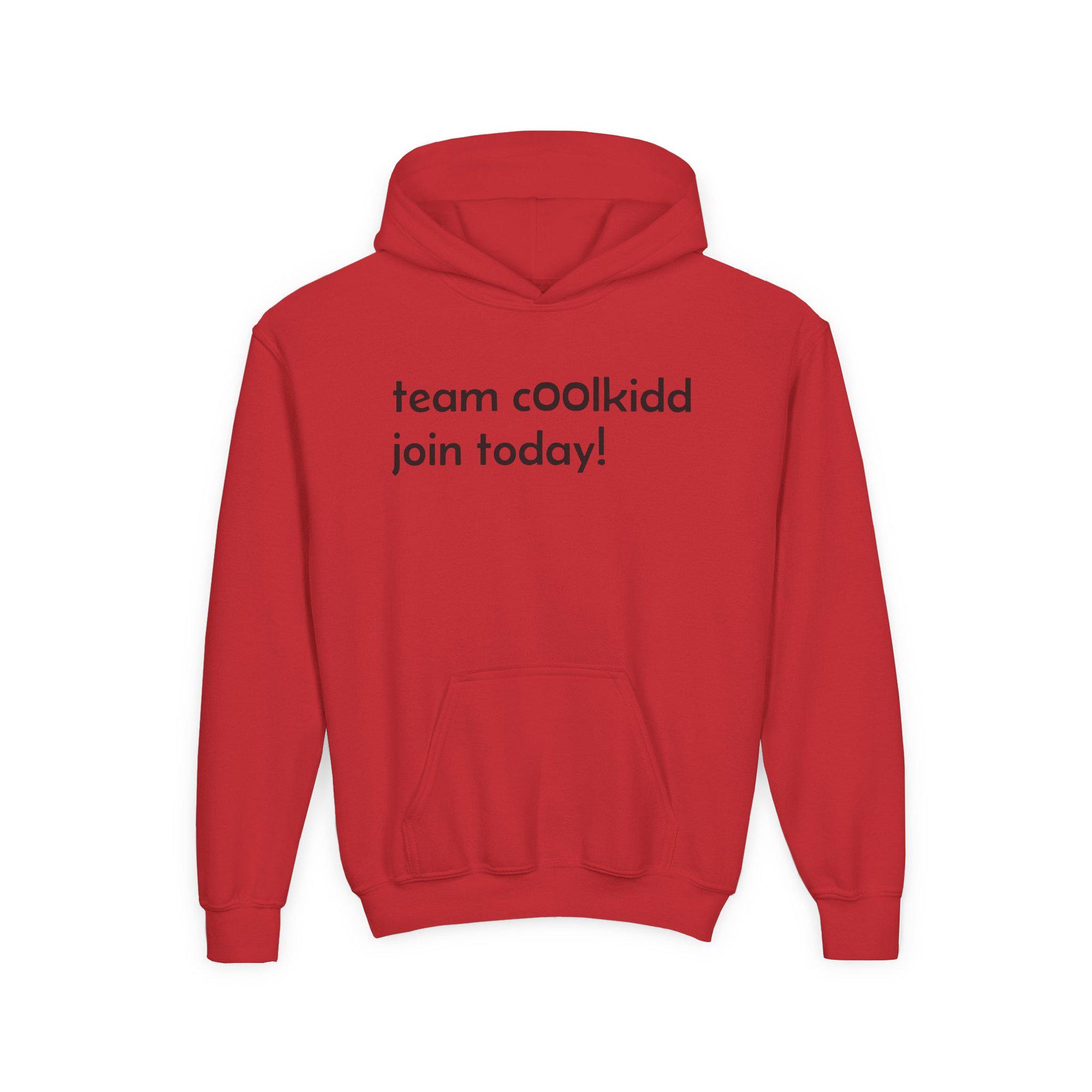c00lkidd, forsaken, team c00dkidd join today!, Youth Hoodie for Team Spirit, Red Hoodie for Kids, Customizable Sweatshirt, Sportswear