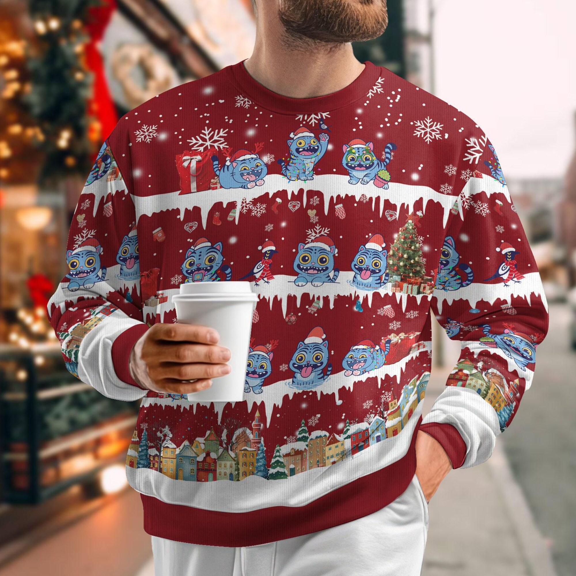 il_2000xN.7251693124_t19i.jpg Derpy Tiger Ugly Christmas Sweater, Derpy Tiger Cosplay Xmas Sweater, Blue Tiger Costume, Sweater For Men, Christmas Xmas Sweater