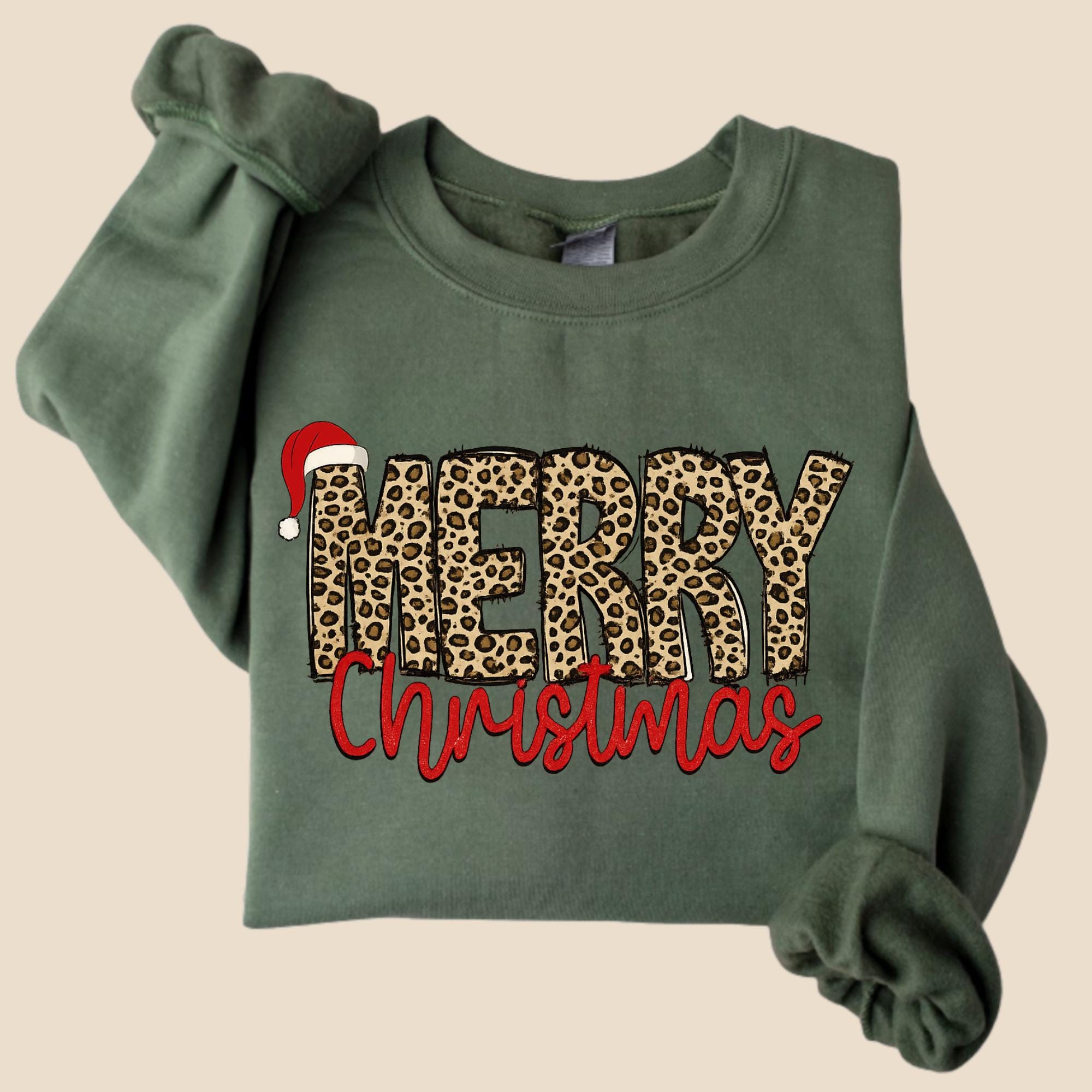 Christmas Shirt, Merry Christmas Sweatshirt, Leopard Printed Christmas Shirt, Christmas Gift Shirt, Women Leopard Christmas Shirt.