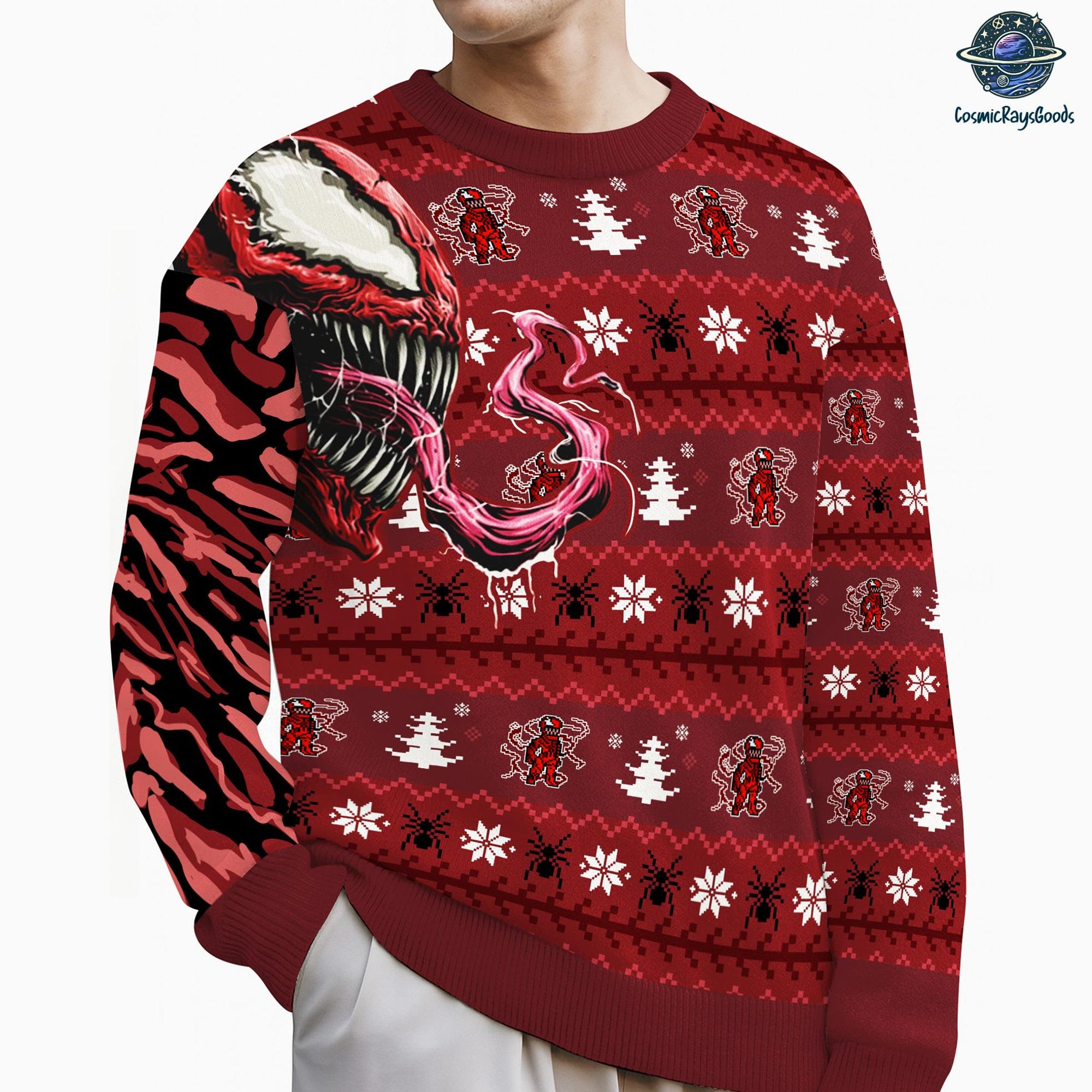 il_2000xN.7252642902_7h41.jpg Venom Ugly Christmas Sweater, Venom Movie Christmas Sweater, Antihero Sweater, MCU Fan Gifts