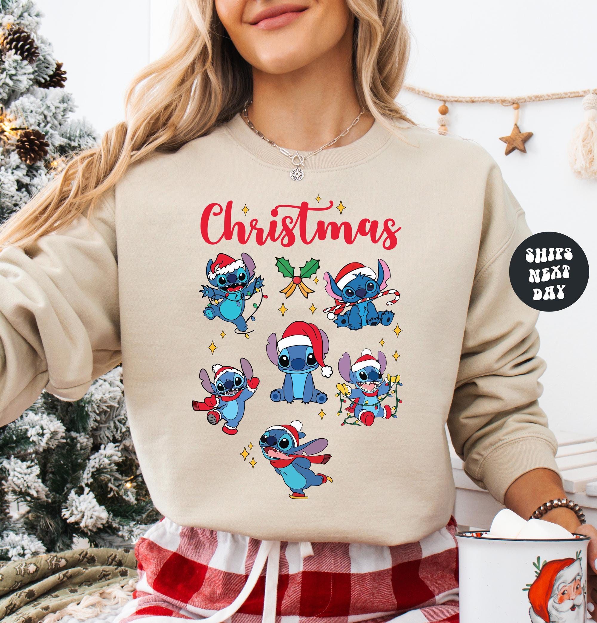 Disney Stitch Christmas Sweatshirt Disney Stitch Sweatshirt Matching Christmas Family Disney Trip Sweatshirt Lilo And Stitch Christmas Gift