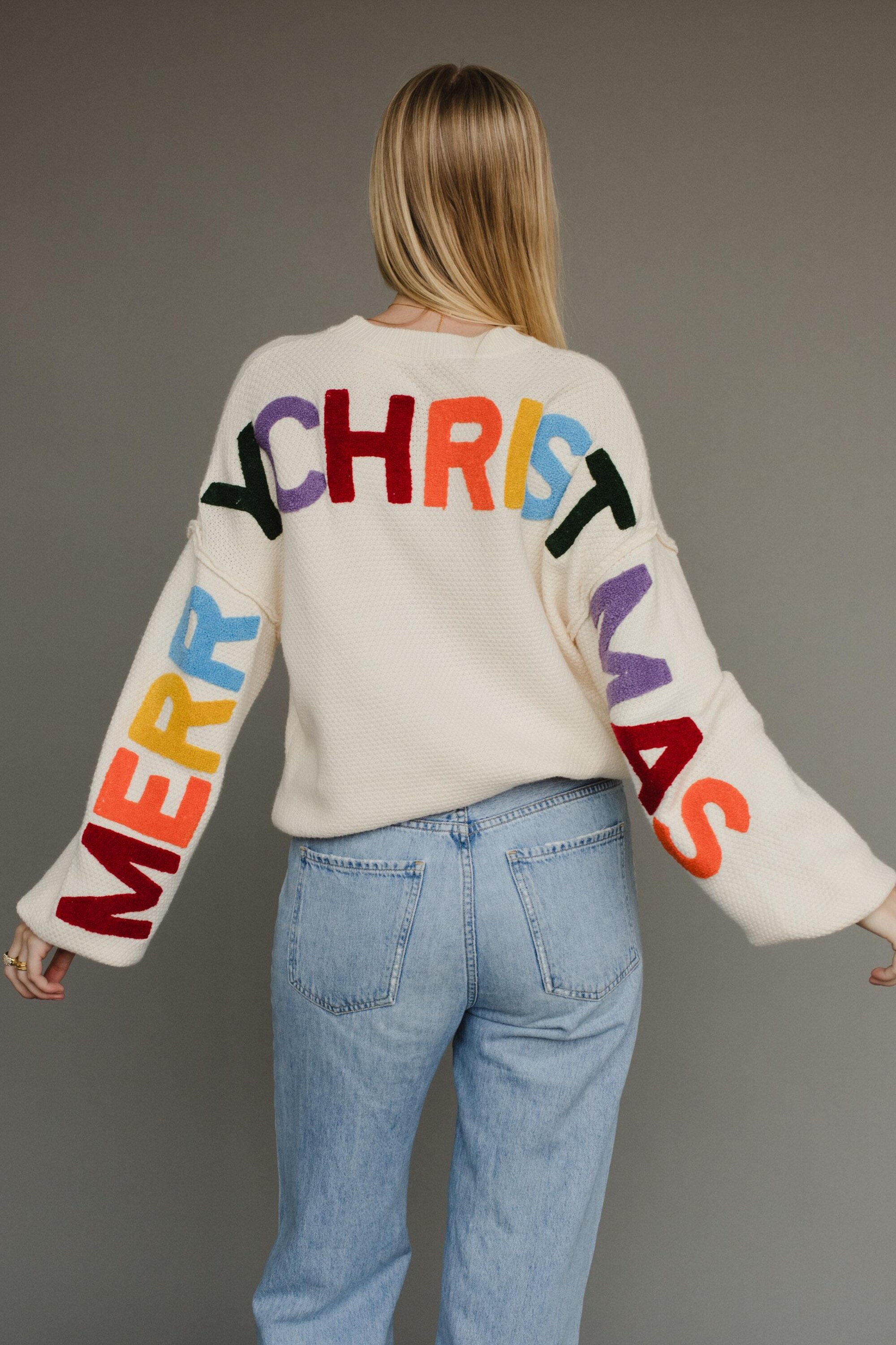 Merry Christmas Sweater | Christmas Sweater | Holiday Sweater | Women’s Sweater | Colorful Sweater | Multicolored Sweater | Merry Christmas