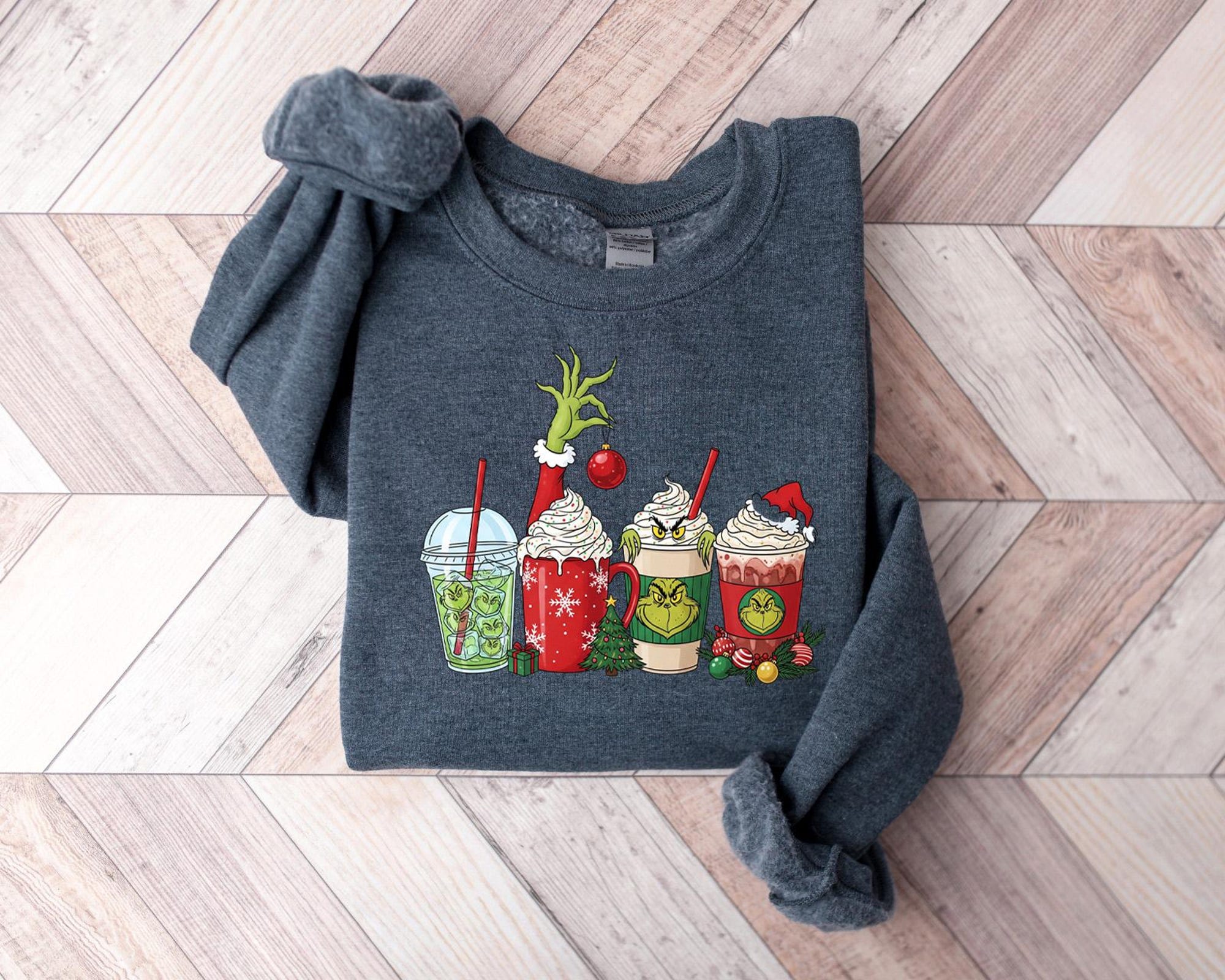 il_2000xN.7253441086_bib2.jpg Grinch Sweatshirt, Grinch Shirt, Grinchmas Shirt, Grinchmas Sweatshirt, Grinch Coffee Drink Shirt, Christmas Coffee Shirt, Funny Christmas