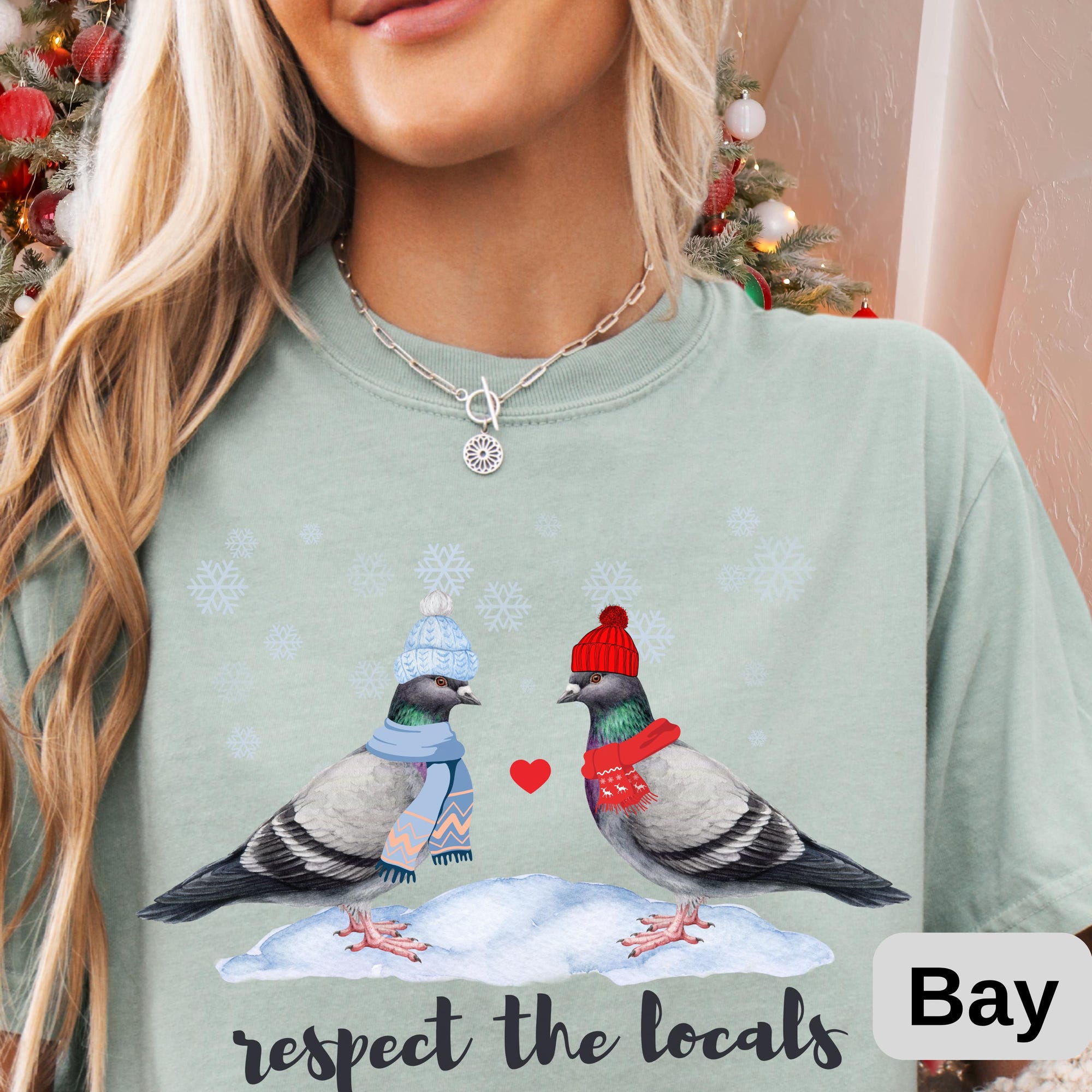 il_2000xN.7253997184_67dg-1.jpg Respect The Locals Pigeon Christmas Sweatshirt - Funny Holiday Graphic Tee