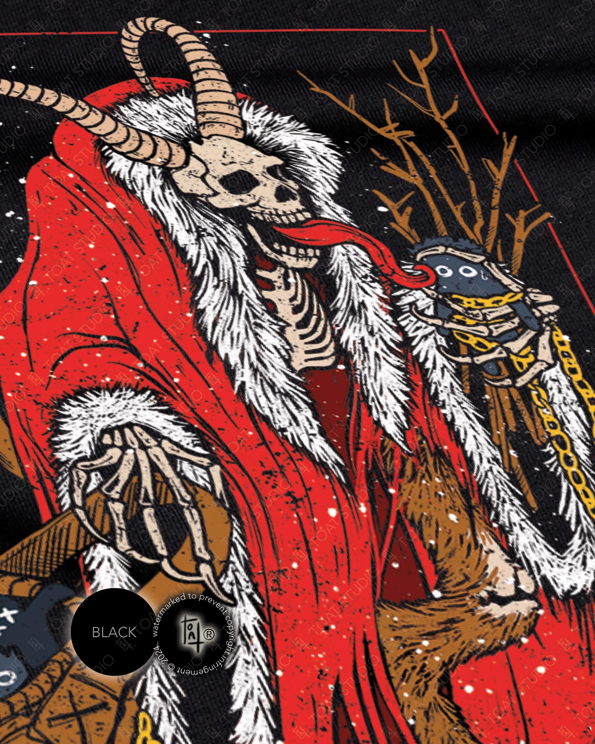 il_2000xN.7254020128_a579.jpg Merry Krampus III Unisex Sweatshirt: Spooky Skeleton Christmas Devil, Gruss Vom Krampus Evil Santa