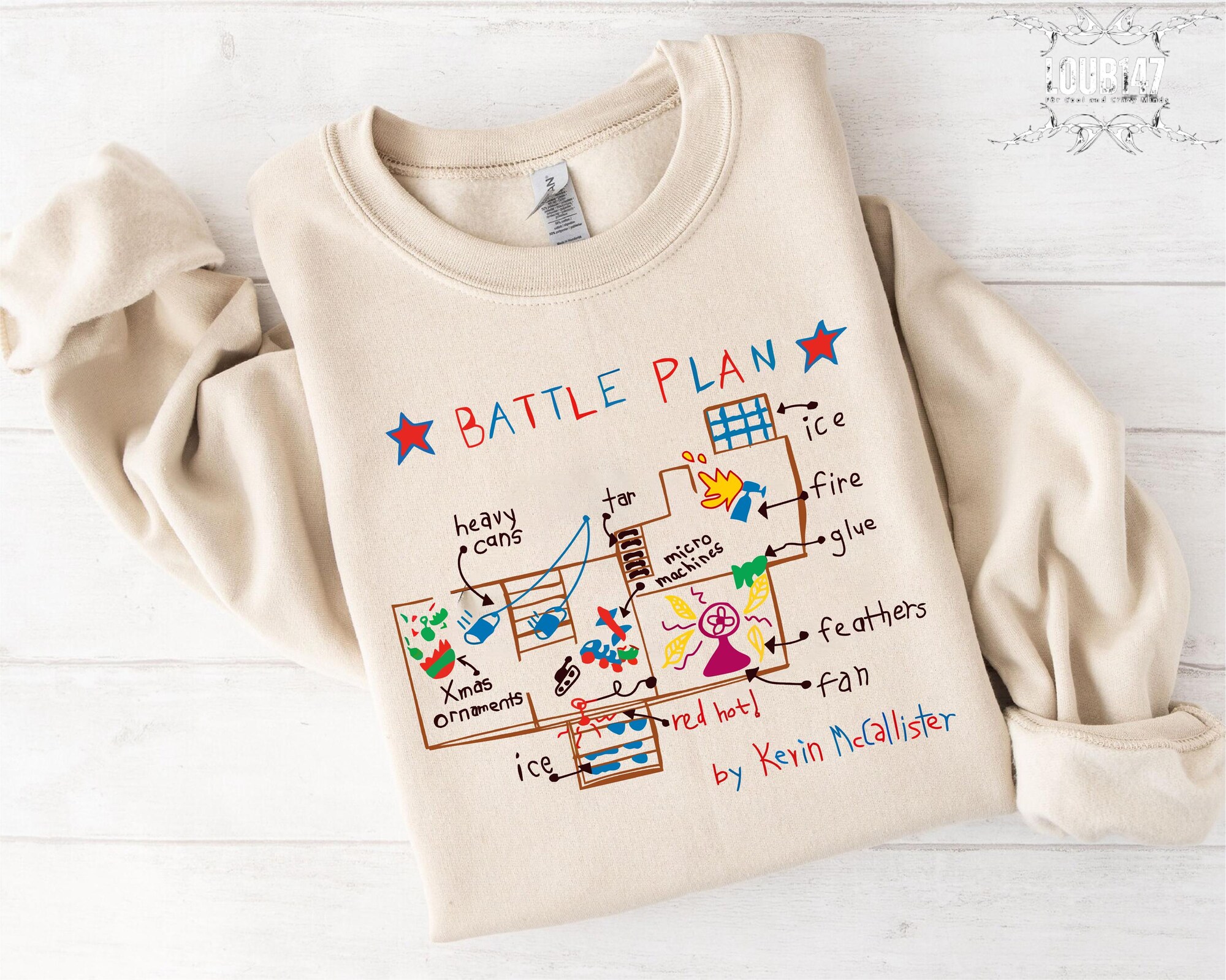 Home Alone Battle Plan Sweatshirt: Funny Christmas Movie Tee