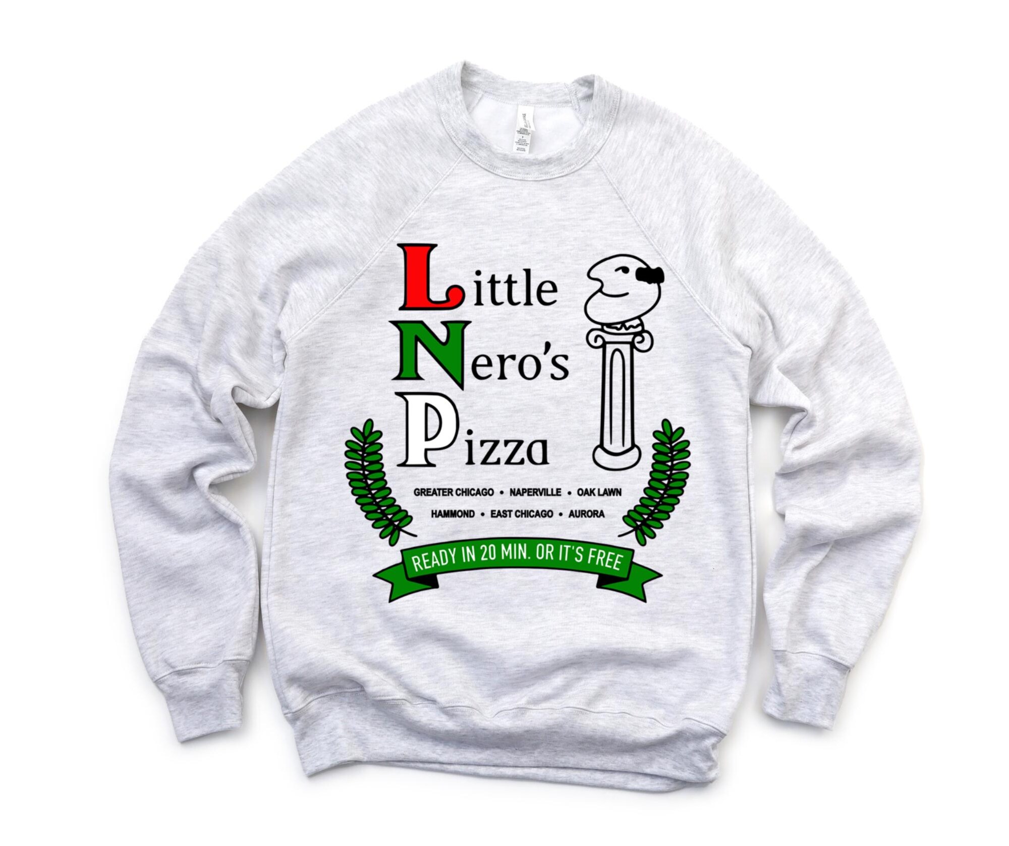 Little Nero’s Pizza Sweatshirt. Ready in 20 Mins or it’s Free. Home Alone Sweatshirt.