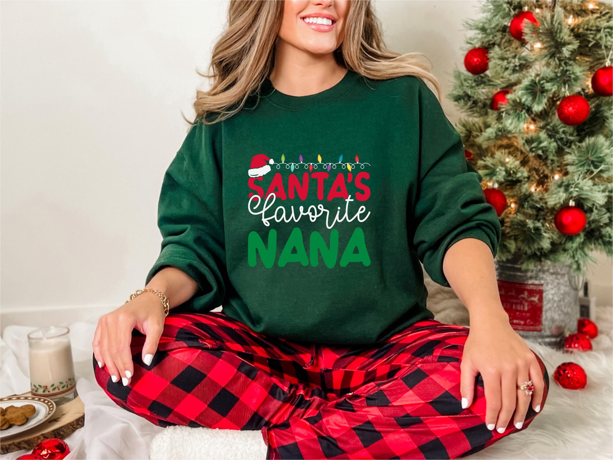 Santa’s Favorite Nana Sweatshirt – Christmas Gift for Grandma
