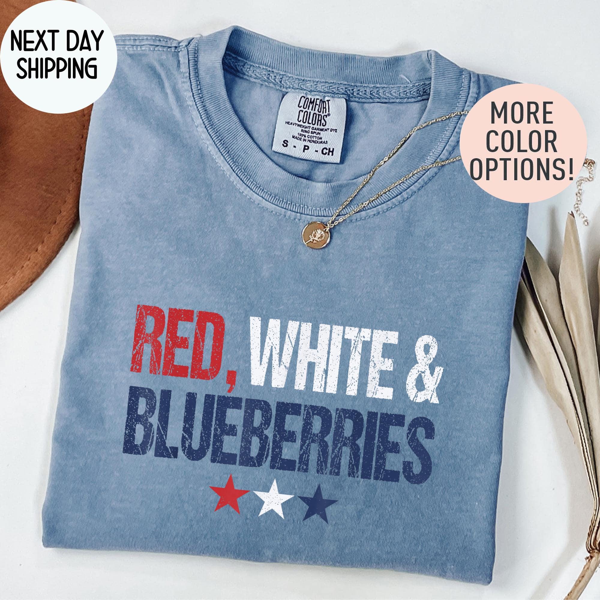 Red White & Blueberries Comfort Colors T-Shirt – Patriotic Memorial Day Tee